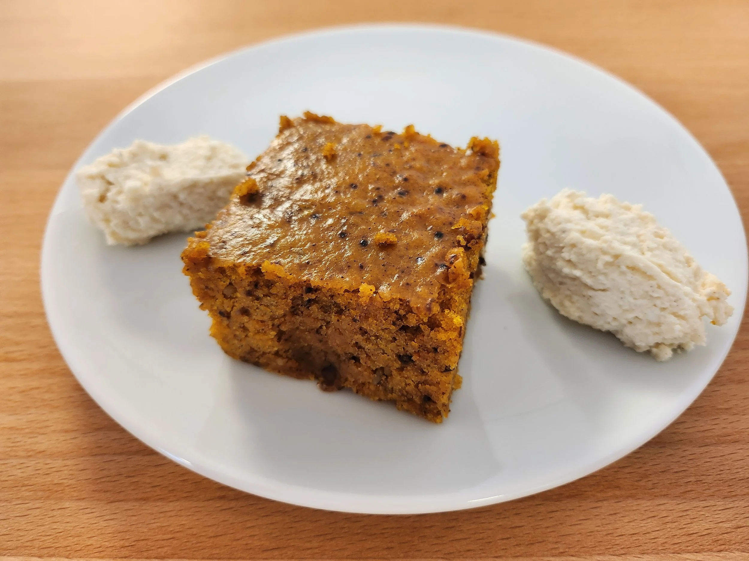 Kürbiskuchen mit Creme