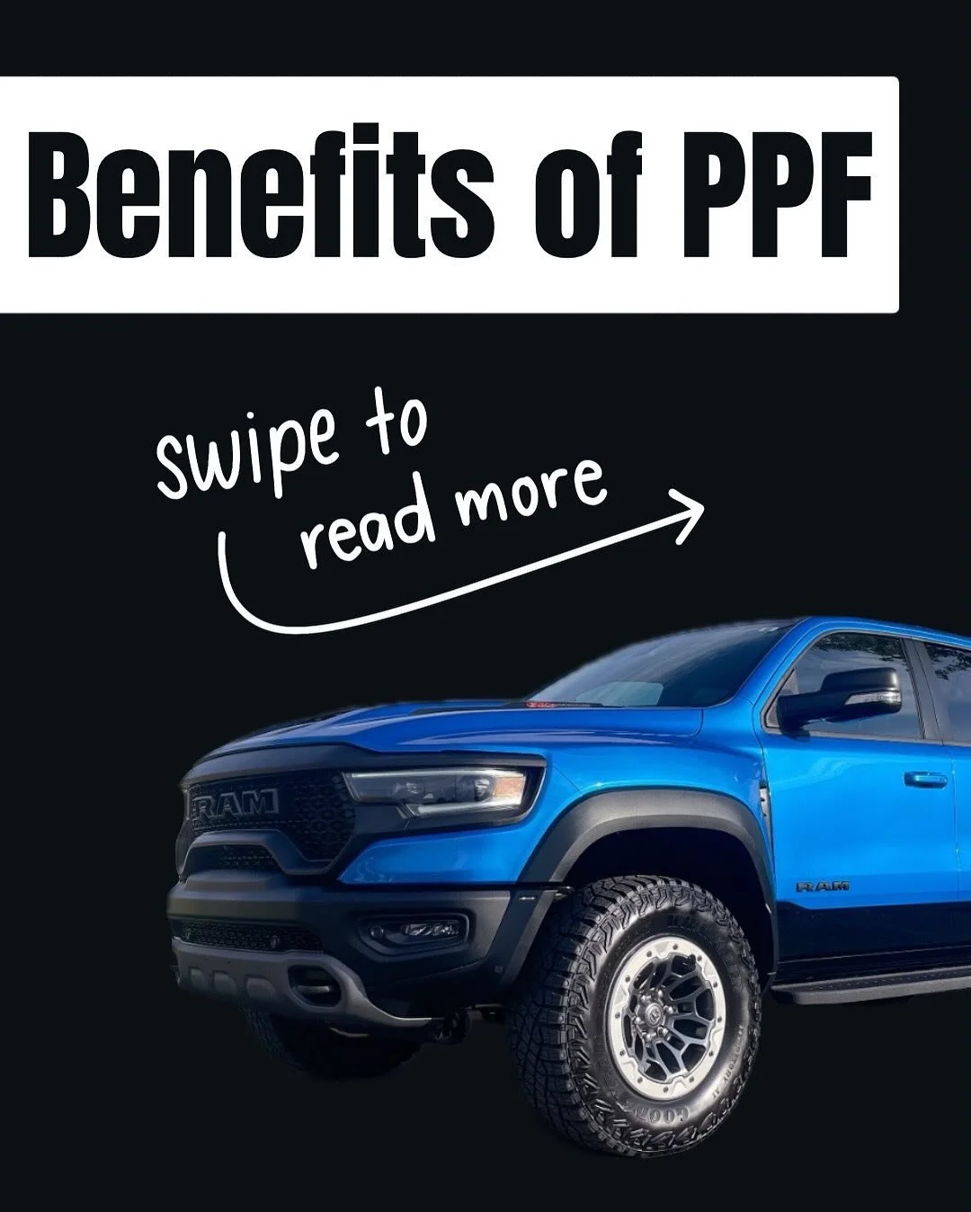Paint protection film has many benefits! Reach out to us for a custom PPF estimate at 248-712-1406. #PPF #paintprotection #paintprotectionfilm #vehicleprotection