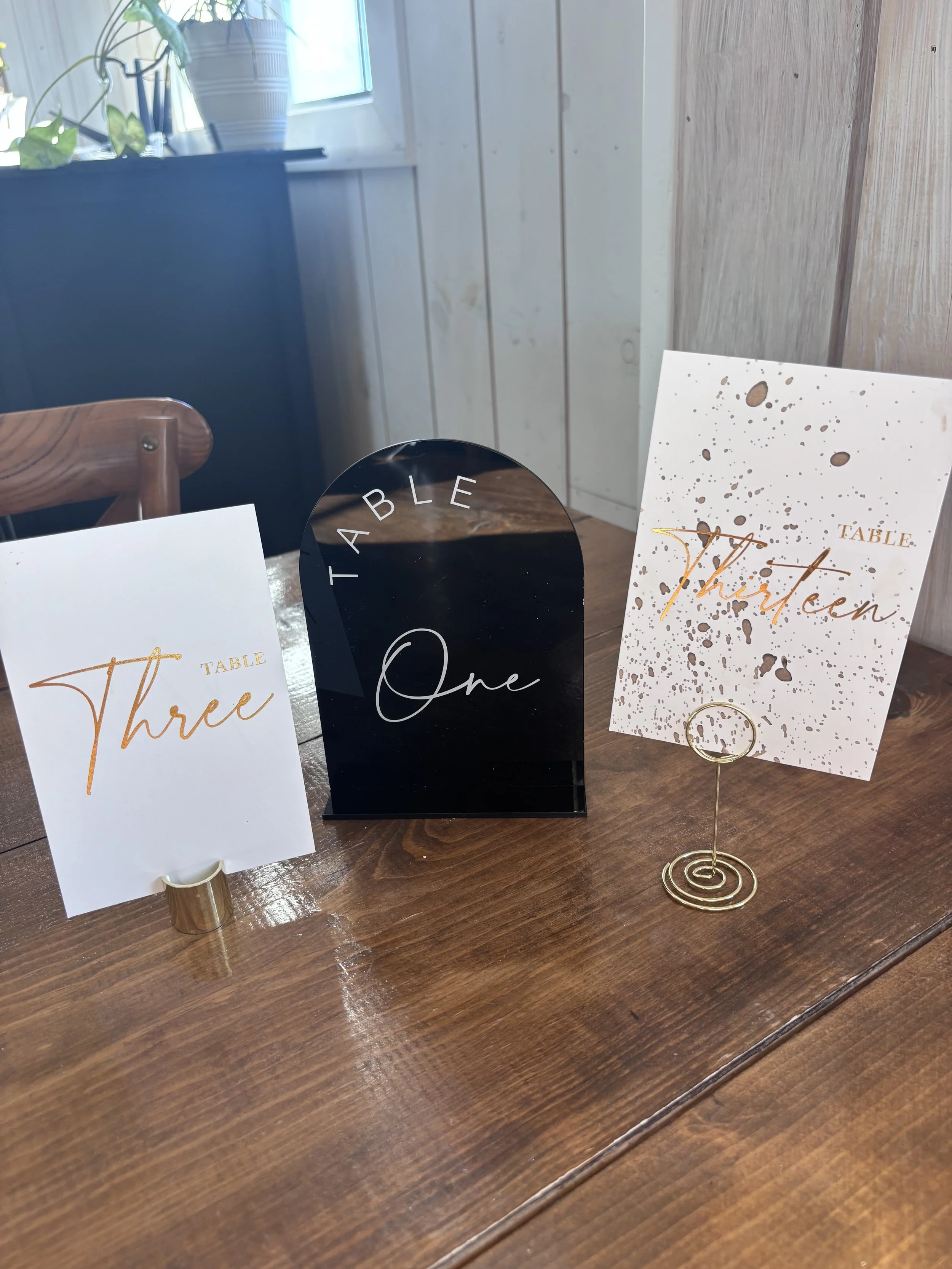 Assorted Table Numbers