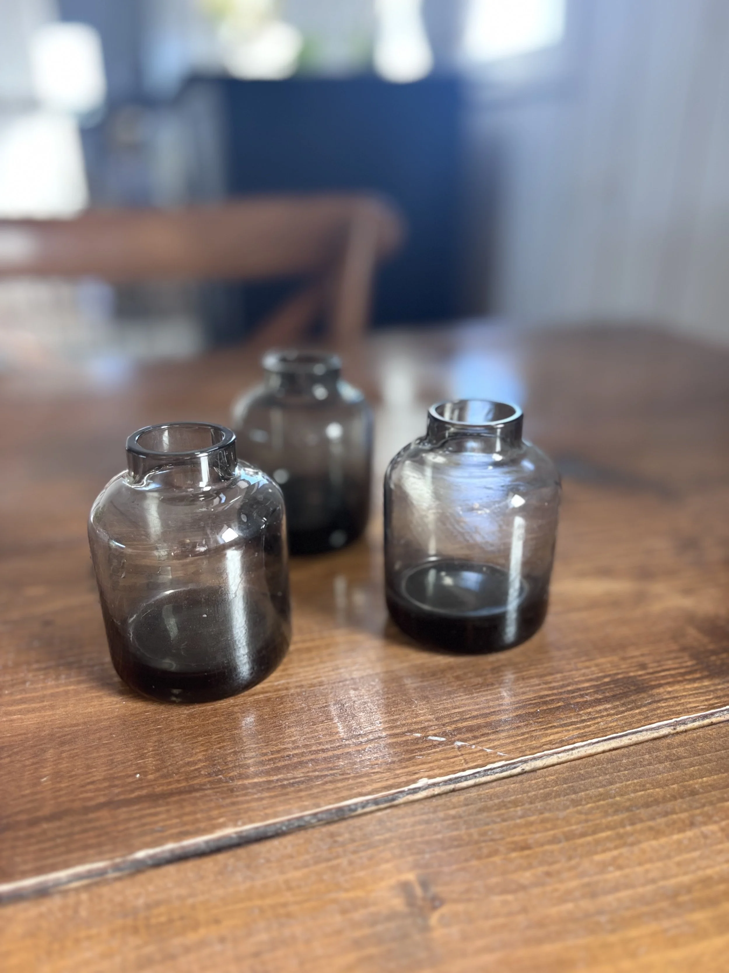 Black Tinted Bud Vases