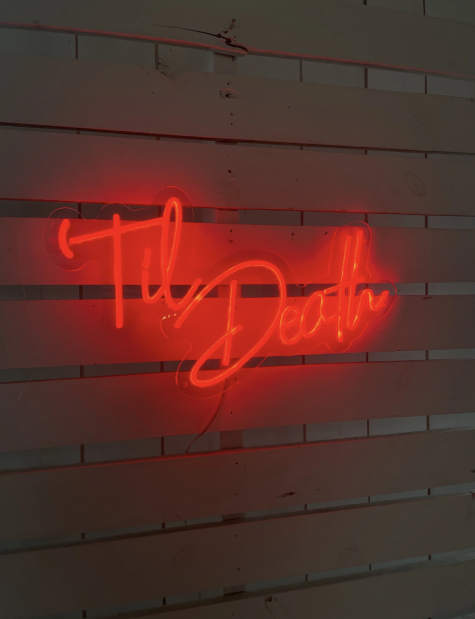 Neon Sign "'Till Death" Red