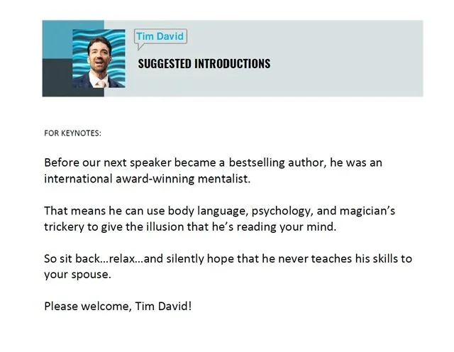 Suggested Introductions