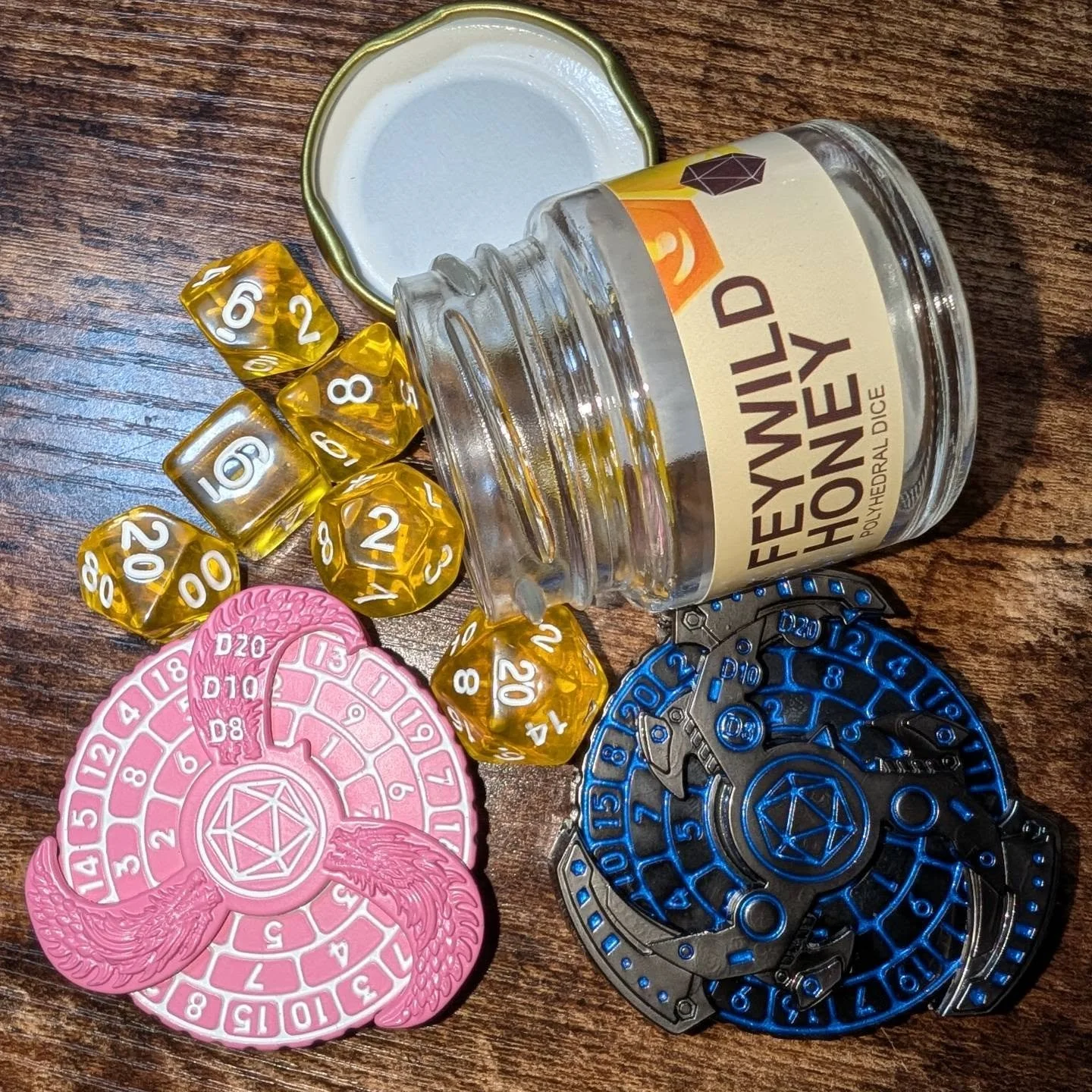 This week on #DiceDive we took a look at these #dice that I got on @temu - the spinners are cool and the jar is just cute and fun. #twitchstream #ilovedice #allthedice #dicecollection #dicefordays 

*Not a sponsored post- all dice purchased by me