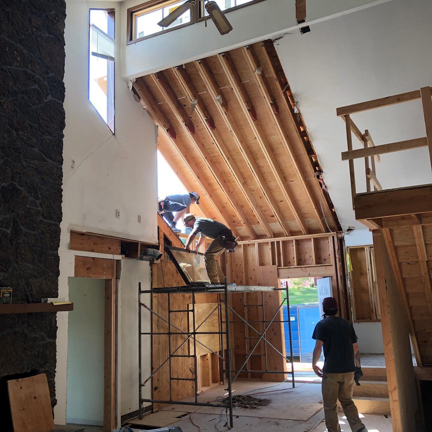 Progress at our Tualatin project. The transformation is underway for this whole house remodel. #modernarchitecture #pdxdesign