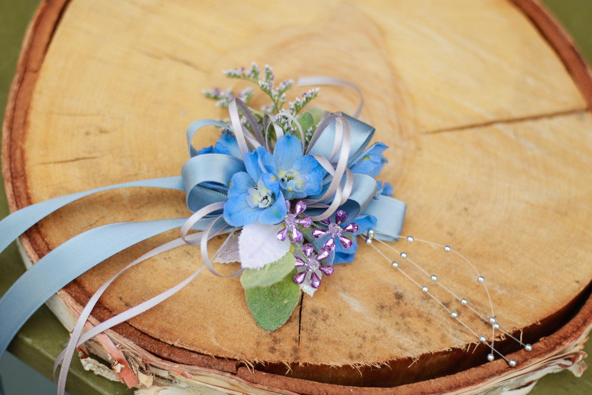 Blue Clarity Corsage