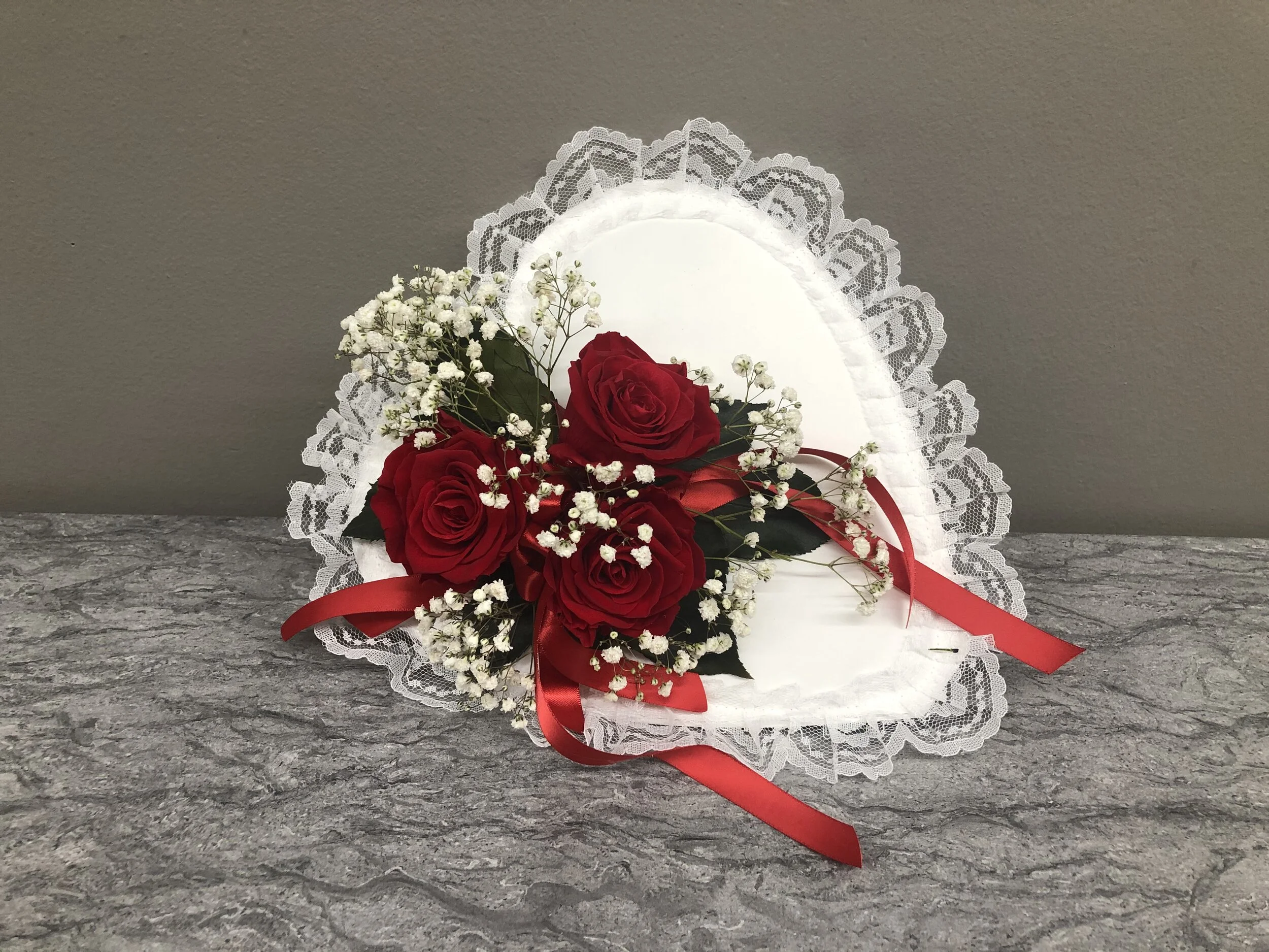 Forever Rose Satin Pillow