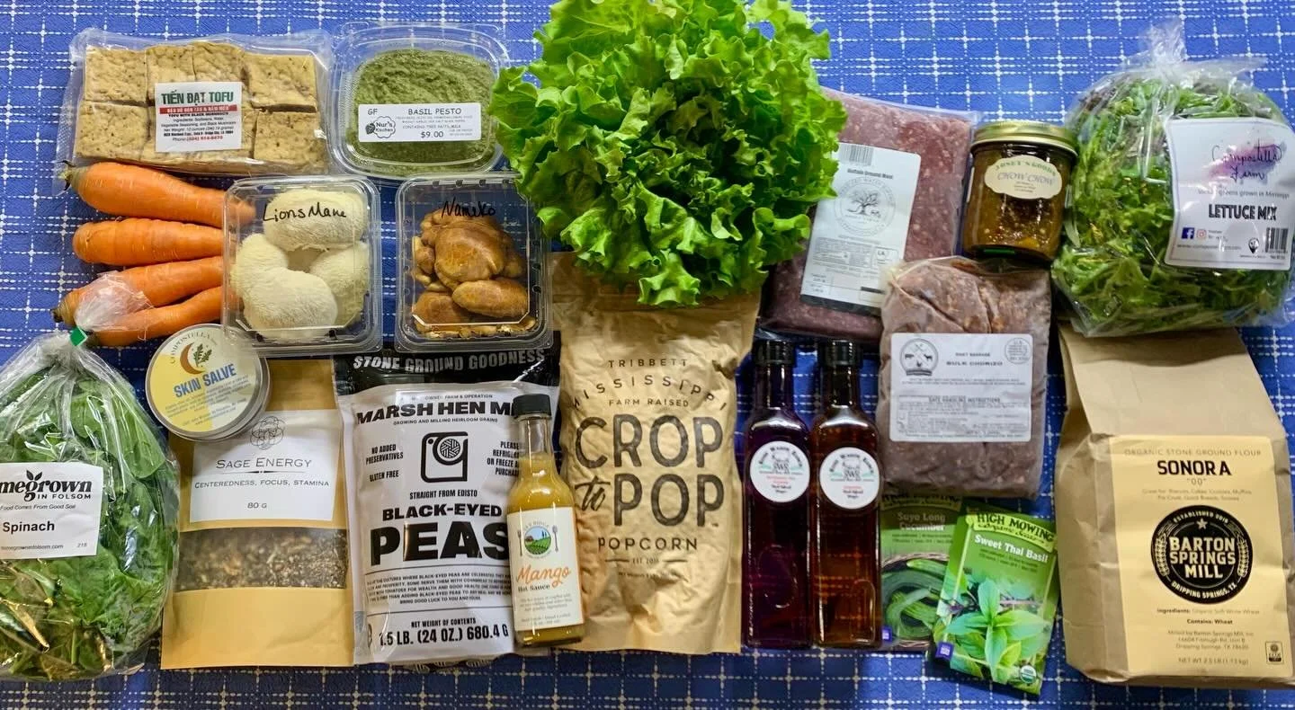 Lots of good eats for our first full post-Mardi Gras week!

Get into your healthy groove with us!

We&rsquo;re open 10-6 tomorrow through Saturday and it&rsquo;s still peak salad greens season, plus we have plenty of Gulf seafood, restocked beef and 