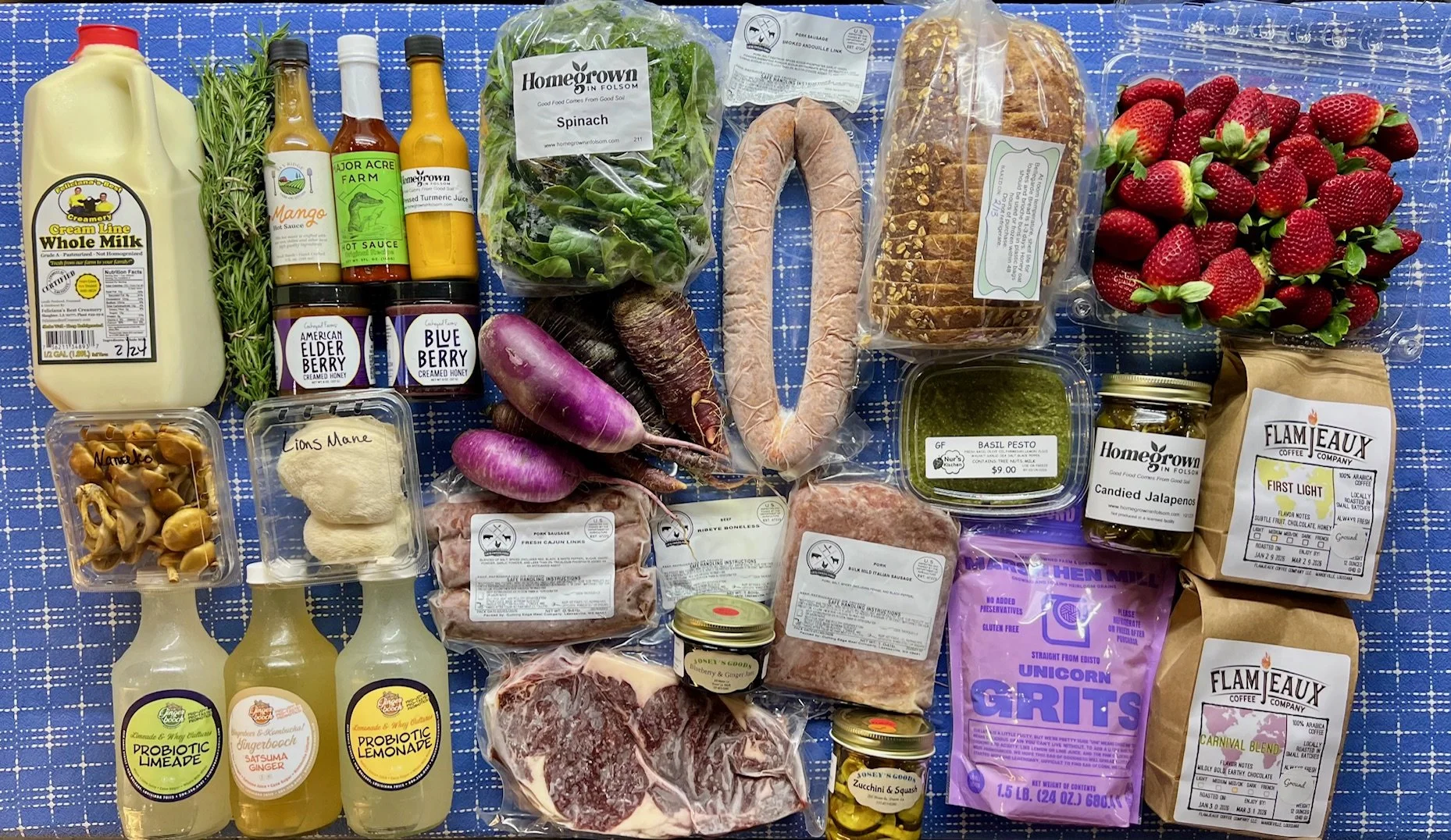 Pork Restock (Sausages, Ground Pork, Tenderloin), New Ground Buffalo, Hummus, Mushrooms, Microgreens, Sale Milk, Eggs, Honey, Coffee &amp; More!