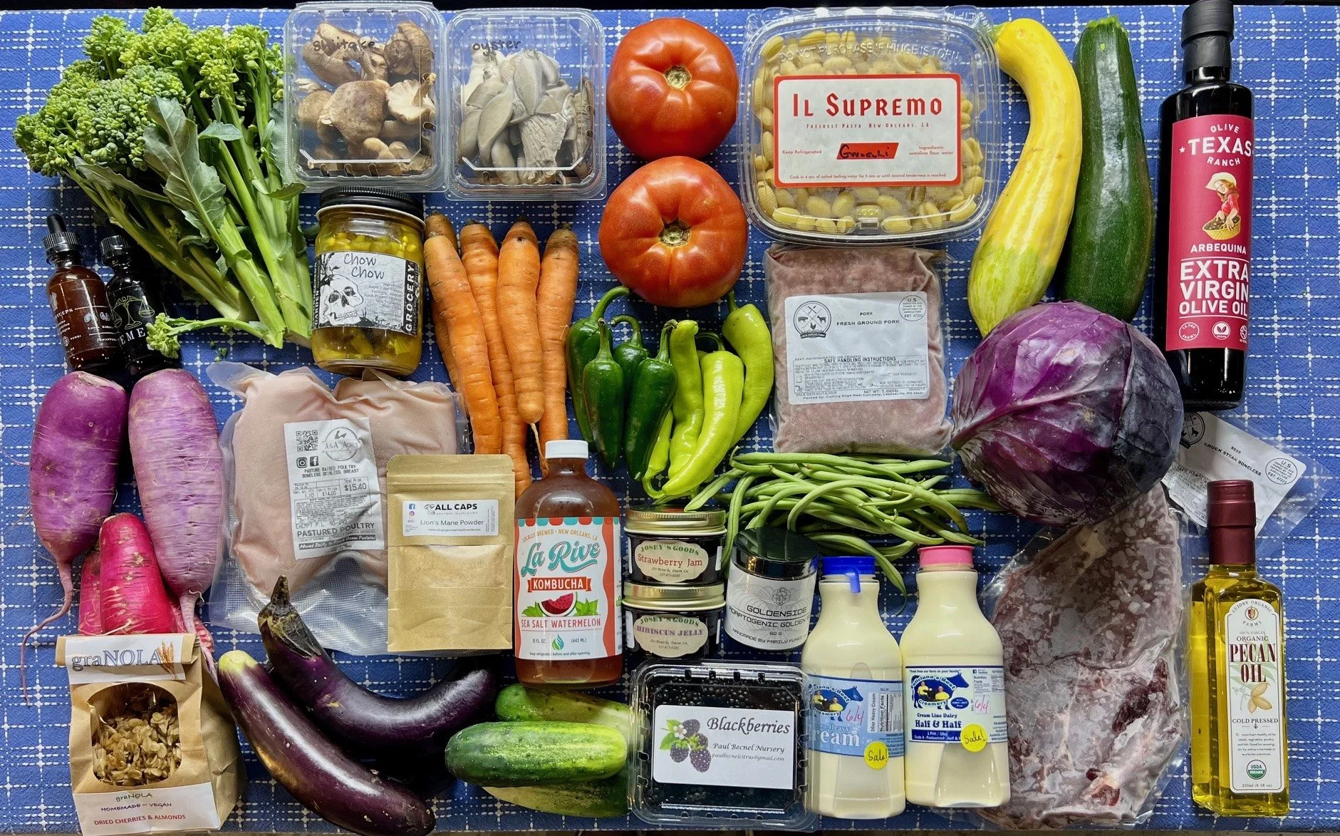 A Rainbow of Summer Produce, GraNOLA Restock, Tofu, Meats, Seafood, Eggs, Bread, Buns &amp; More!