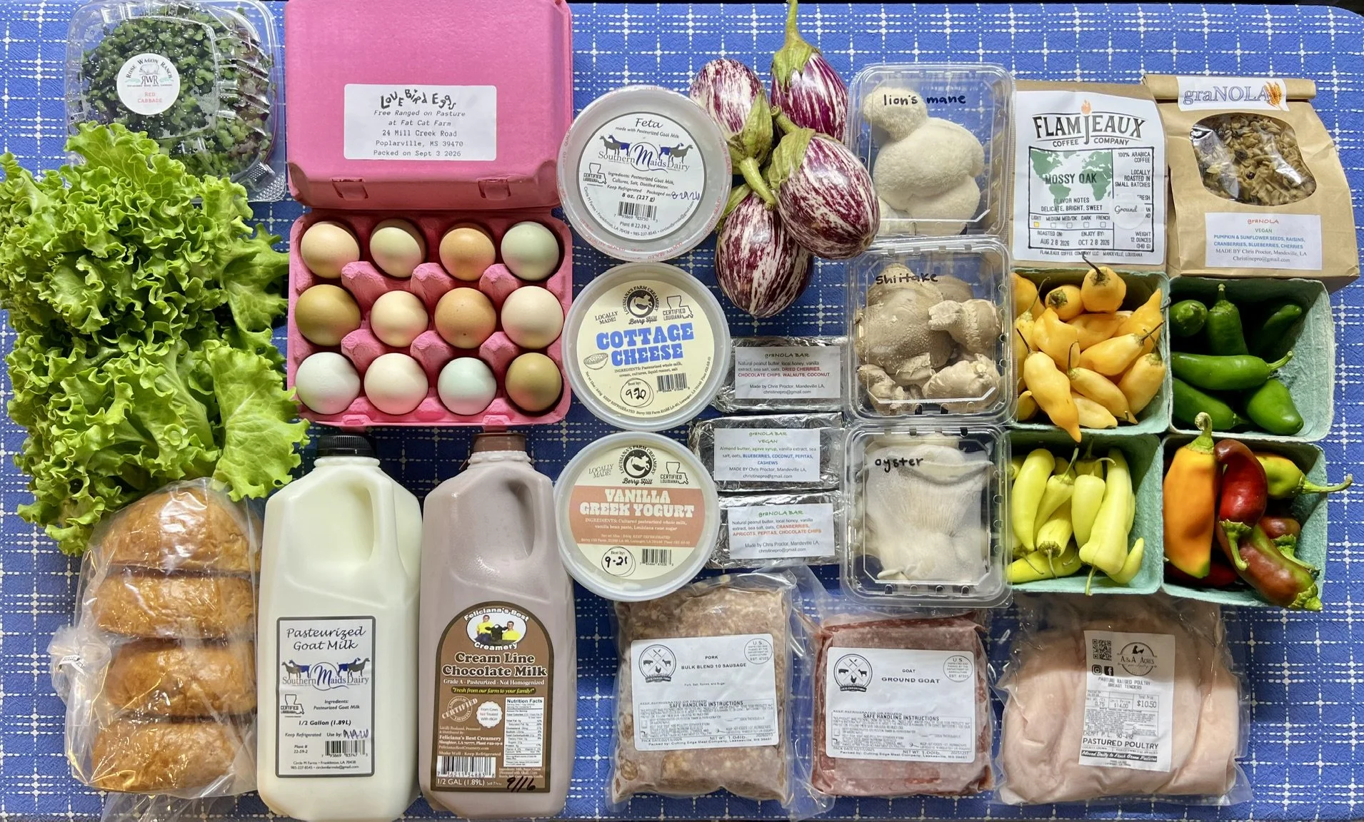 Rainbow Eggs, Spring Mix, Lettuce &amp; Microgreens, Mushrooms, Black &amp; Red Rice, GraNOLA Bars, Tofu, Hummus, Yogurt, Cheeses &amp; More!