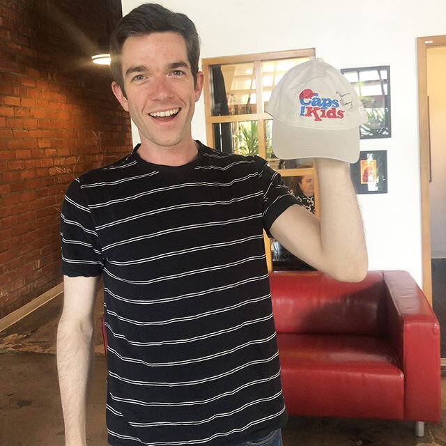 Between his hilarious new show #sacklunchbunch and signing caps for kids battling cancer, @johnmulaney has brought, laughter, smiles, strength and courage to thousands of children. 
You can help us to deliver strength and courage to more brave kids b