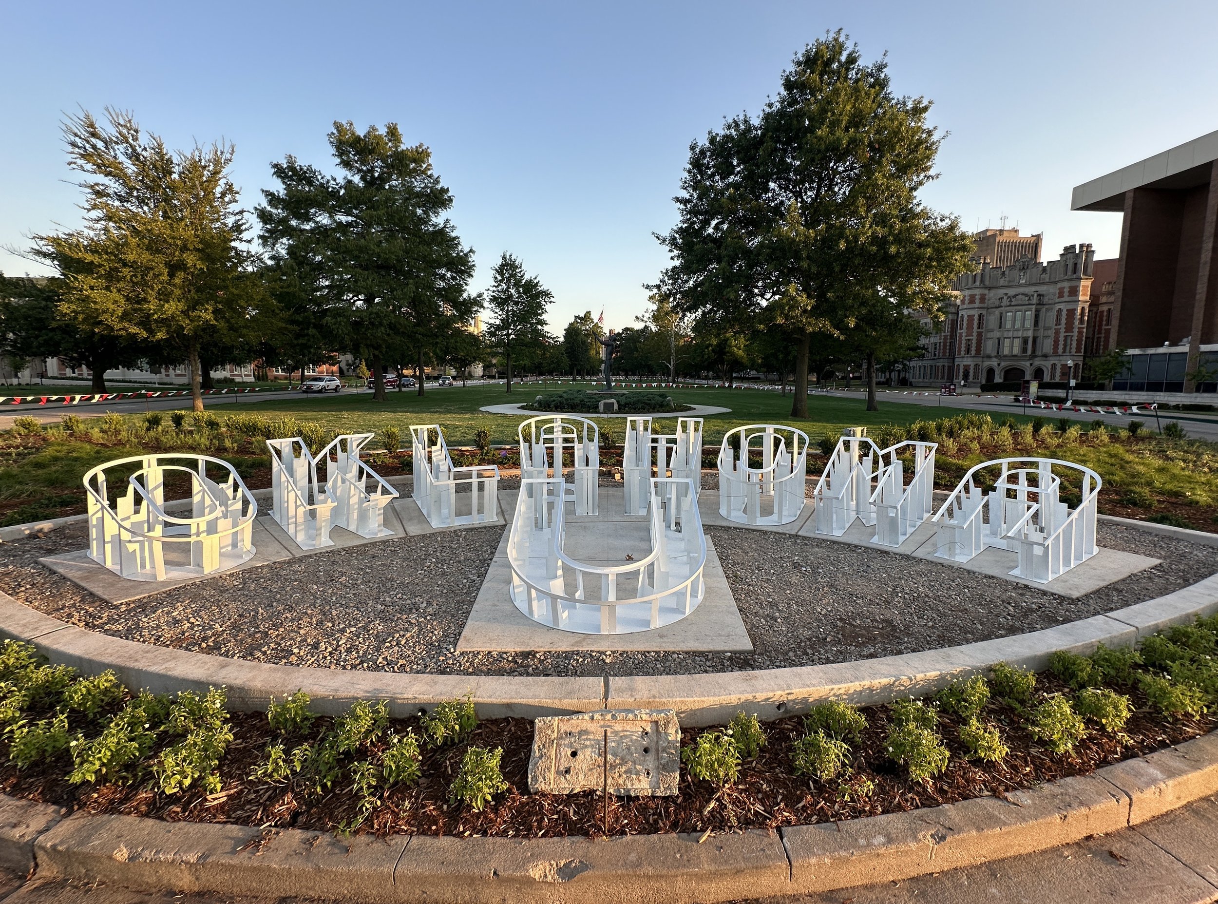  Internal frames hold electrical components and support resin panel. The white color reflects light for a consistent glow at night. 