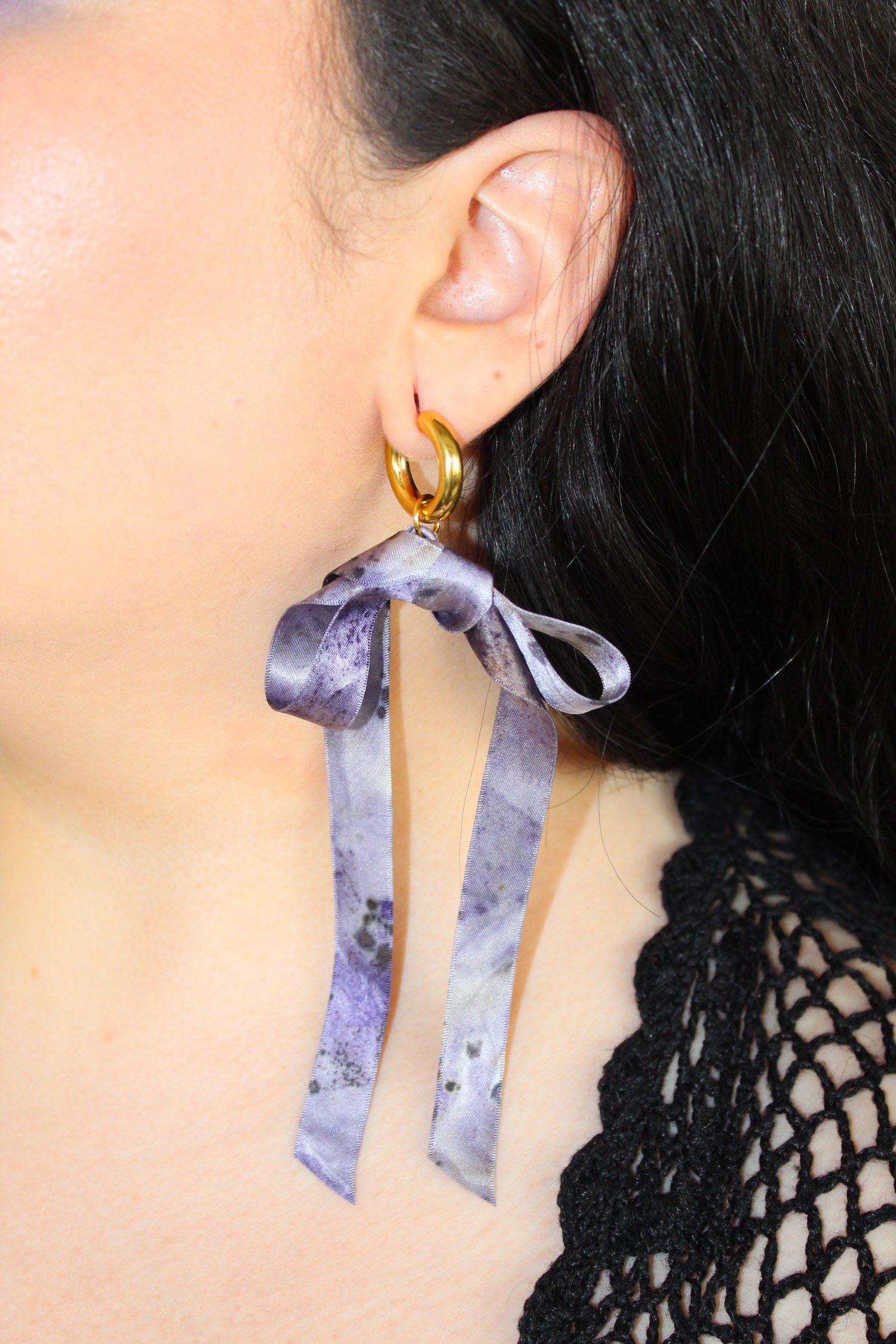 Satin Bow Statement Earrings