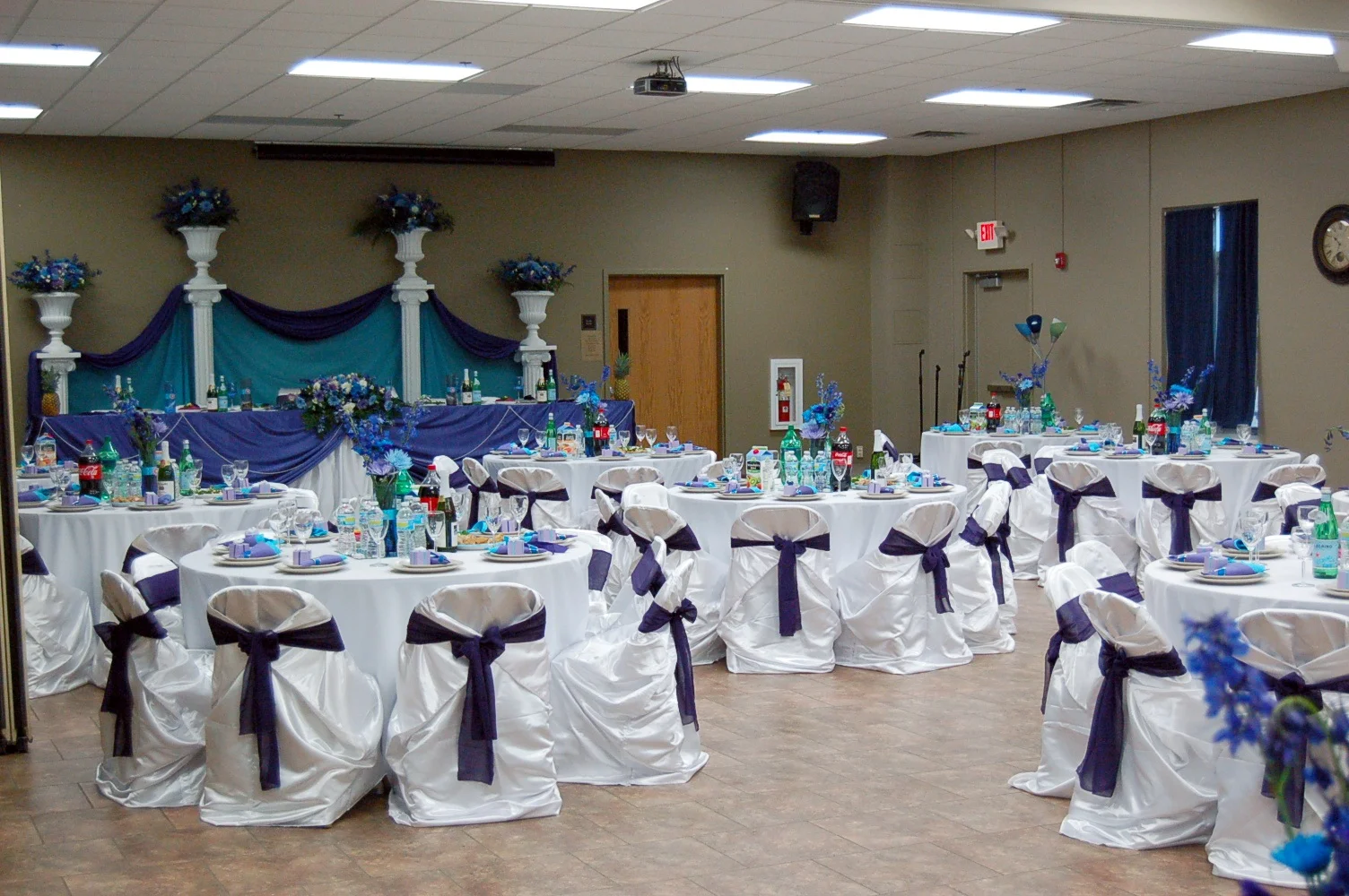 Fellowship Hall Setup w/head table