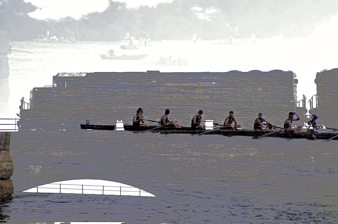 Multiple Exposures, Schuylkill River Rowers, Philadelphia
