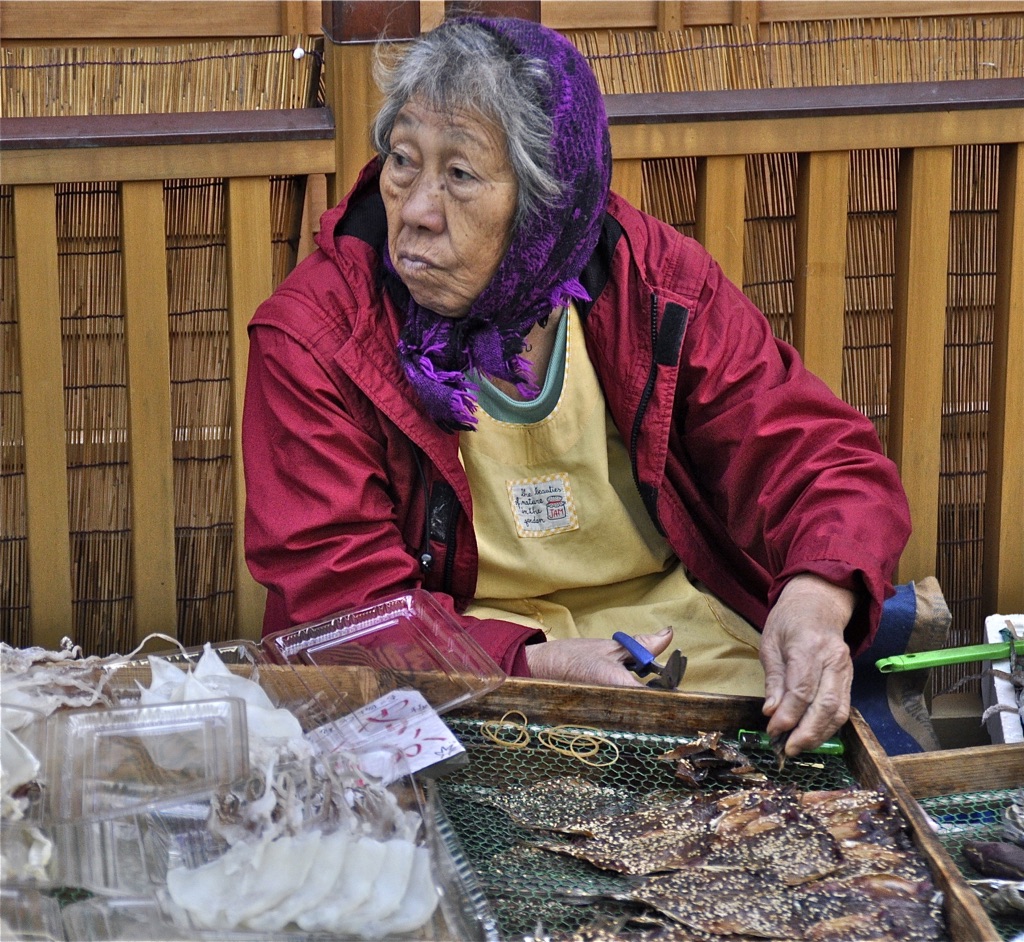 Morning Market Fish Vendor, Yobuko Island, Japan