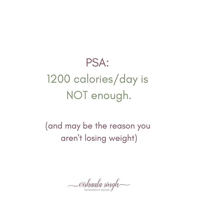 For real though. I don&rsquo;t care what your app says, If you are bigger than the average 4 year old, you need to be eating more than 1200 calories. ⁣
⁣
You will definitely lose weight (initially) when dropping to a 1200 calorie diet, but you know w