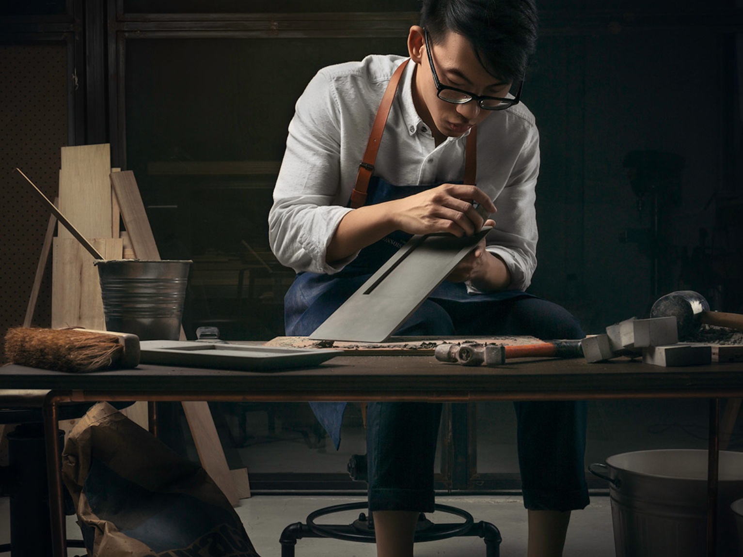 Melvin working