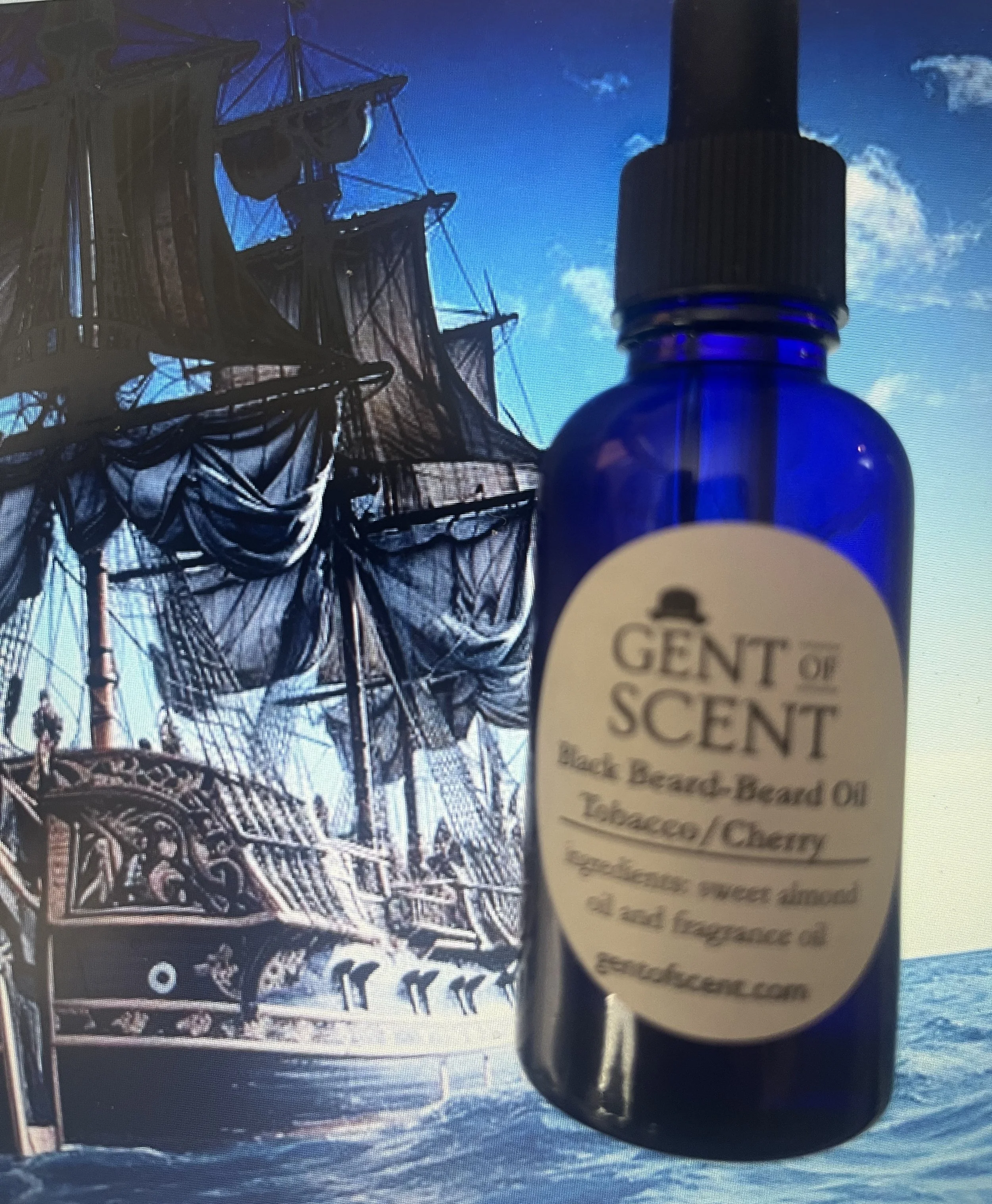 ALL NEW*  Black Beard All Natural Beard Oil- Tobacco and Cherry Scent