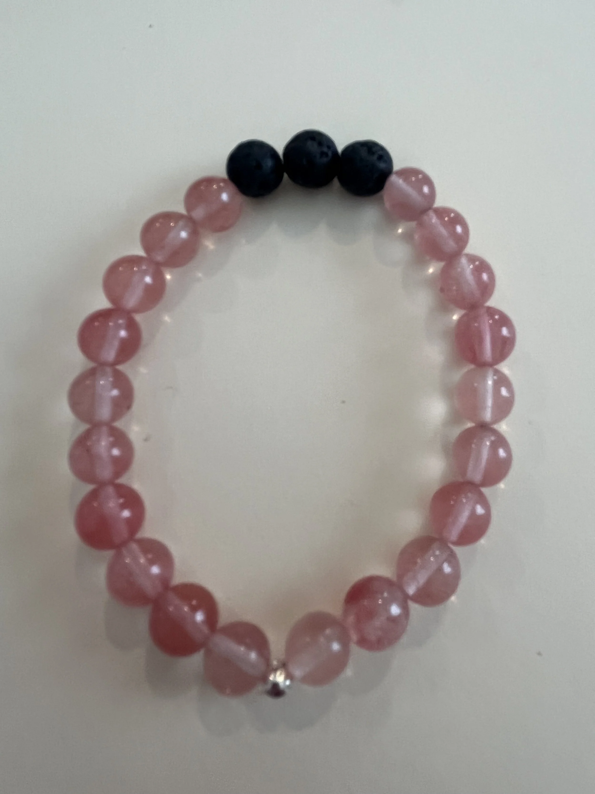 Cherry Quartz Diffuser Bracelet