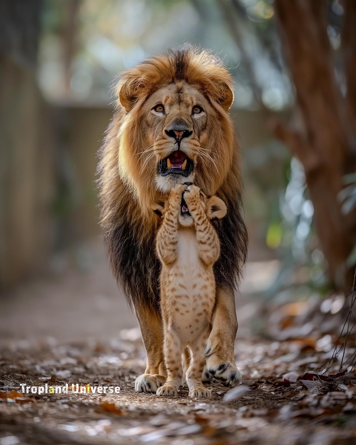 My sweet Prince: Enjoy the journey&hellip; one day you will be King in the circle of life. 🦁❤️

🦁 Follow me @troplanduniverse for more images like this and a journey beyond the ordinary. 

🎨 These are not actual photos. Crafted using Midjourney, P