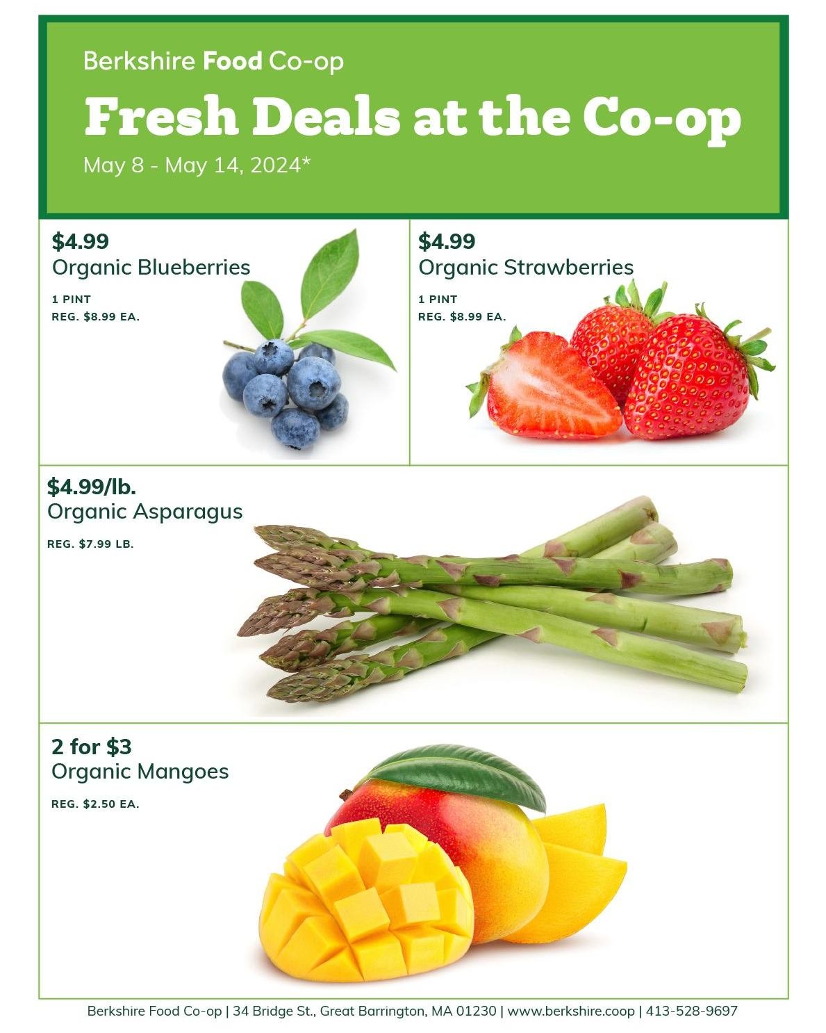 Check out our current Fresh Deals 🥭🫐🍓 Weekly discounts on popular produce items for all shoppers! Owners get an EXTRA discount on certain items 🤑 Keep your eye out for Deal Labels or visit our Deals&amp;Discounts page to see all active Owner Deal