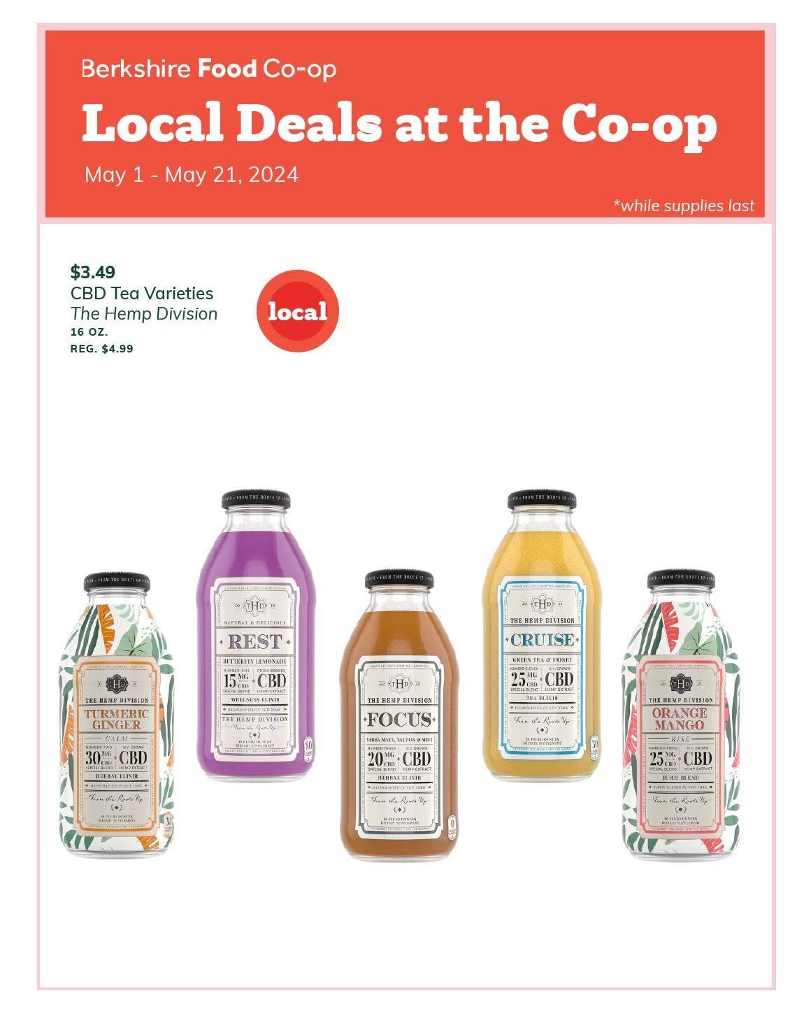 Local vendors offer special discounts to our community 🐝 Check out these deals, valid through May 21st! #shoplocal #berkshirecoop #greatbarrington #intheberkshires #savethebees #mellowmood
