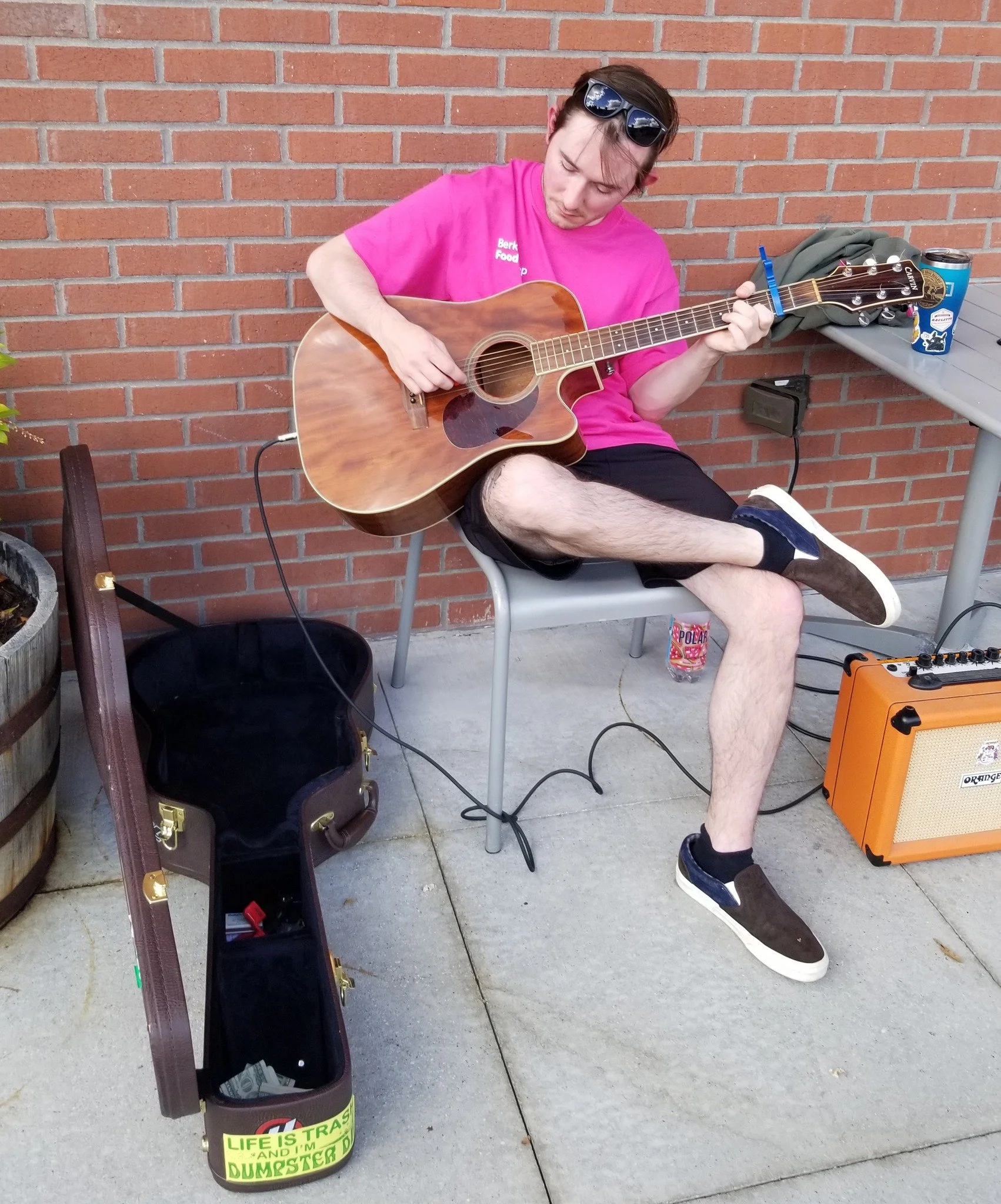 This weekend was the last Music on the Patio session of the season, and we were blessed to have our very own Drew jamming out (in one of his new BFC t-shirts 😍) for a few hours. Were you here for that? Give him some words of encouragements!