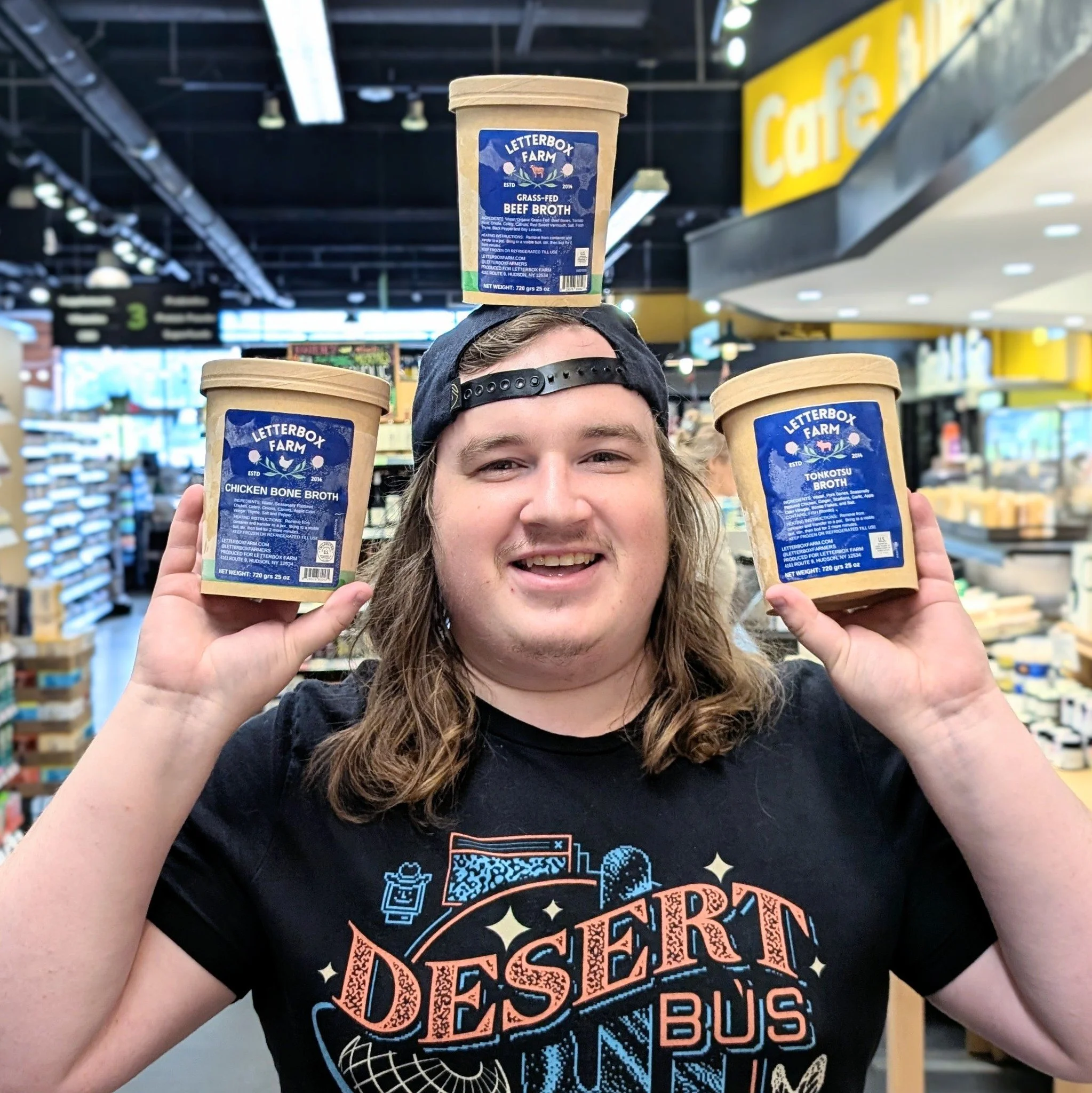 THIS JUST IN!!! Letterbox Farm's full line of bone broths (tonkatsu, chicken, and beef). Made with seasonally pastured or grass fed proteins, it's only $16.99 for 25oz!