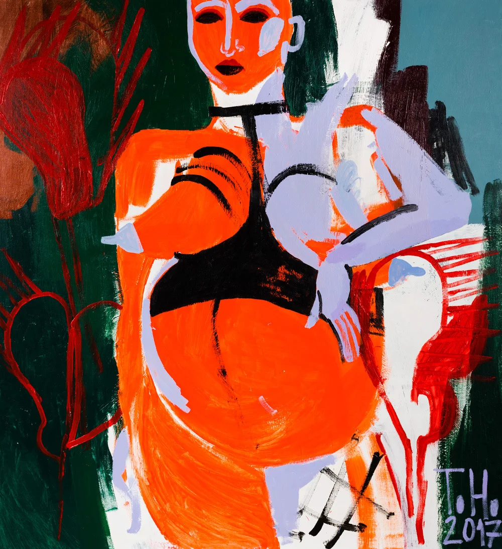 Mom (2017), acrylic on canvas, 120 x 130 cm