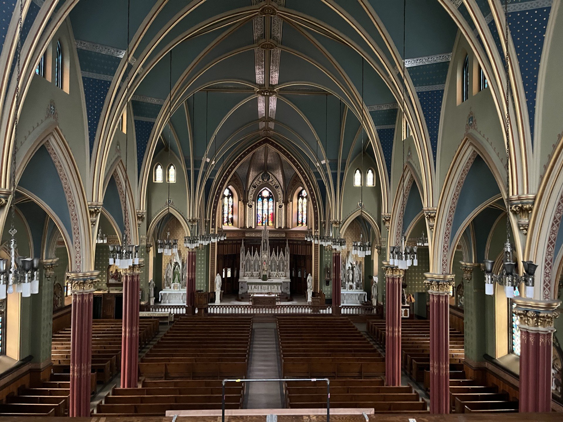 View of the entirety of the Church from the Choir Loft