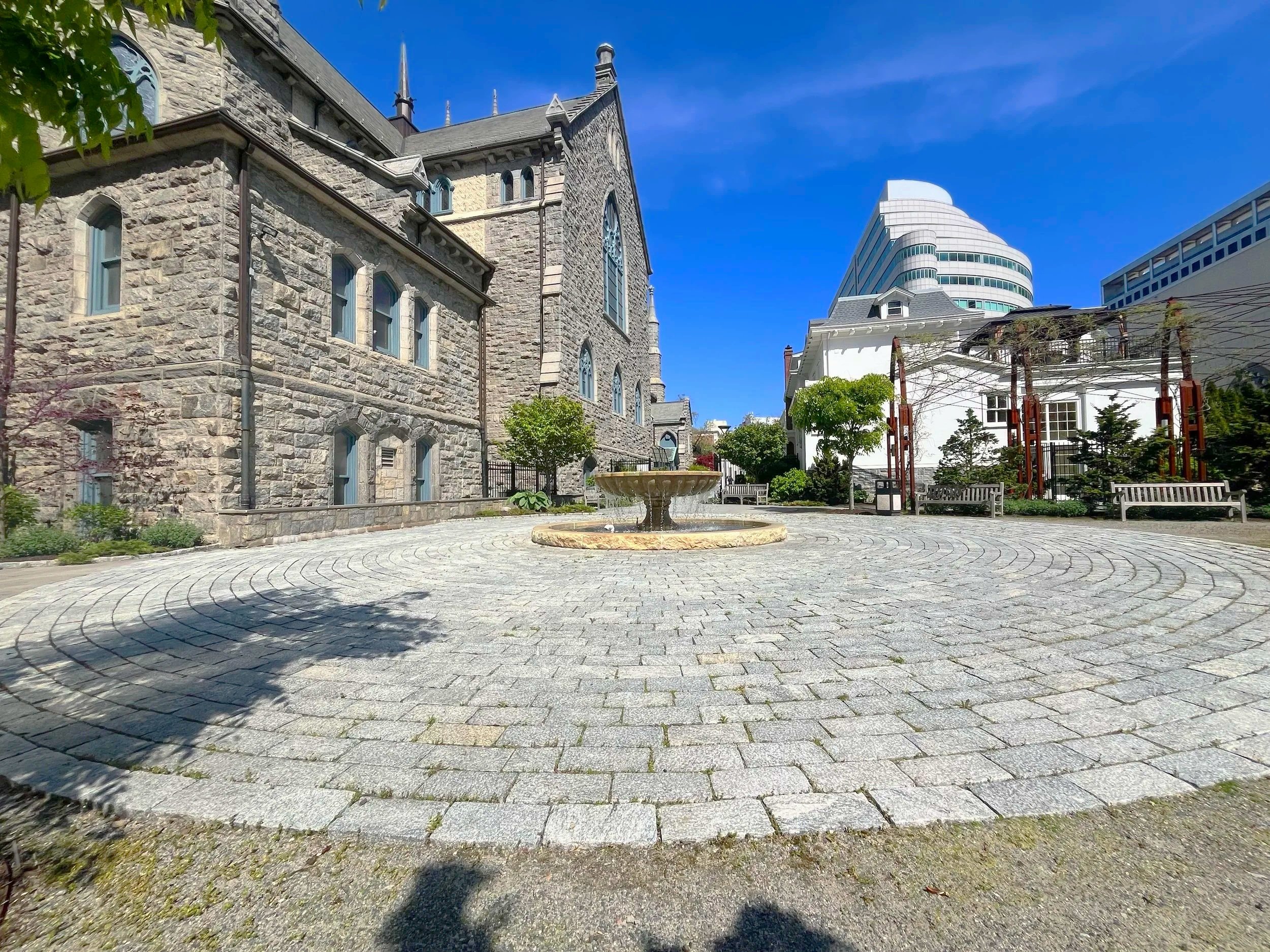 Outdoor Picture of the Fountain in the Piazza.