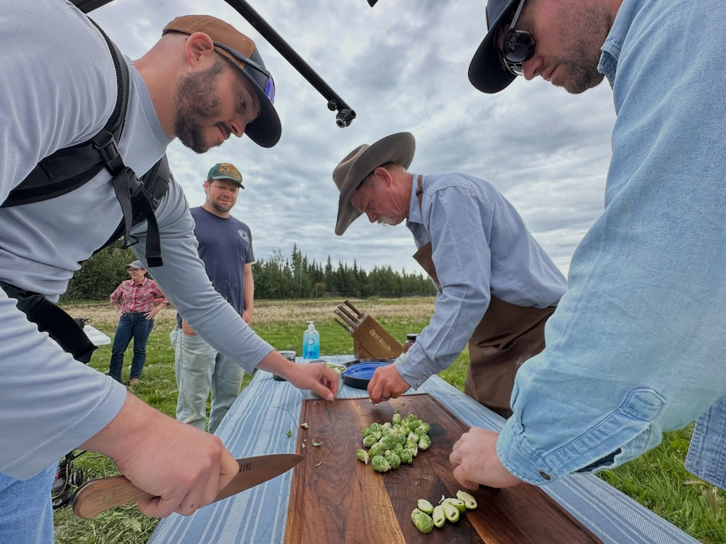 time is running out, the cowboys are getting hungry,
and the camera department jumps in to cut veggies. behind the scenes on &ldquo;cast iron cowboy&rdquo; - outdoor channel