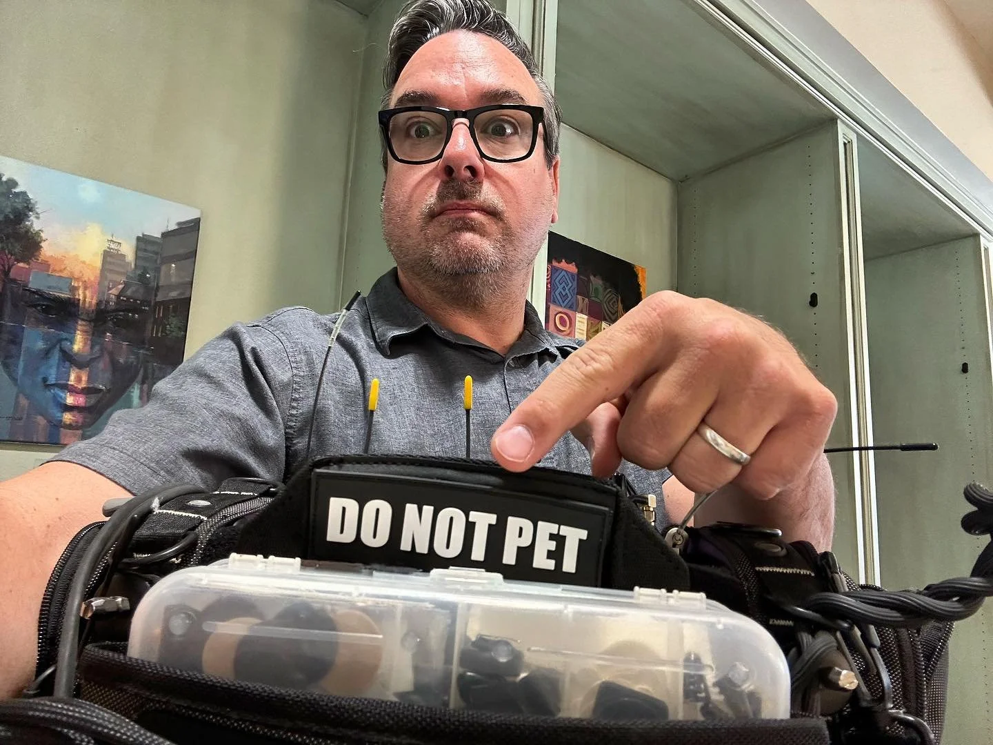 please, no petting of the sound recordist &hellip; he may bite.