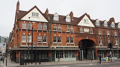 The market building viewed from Christ Church.