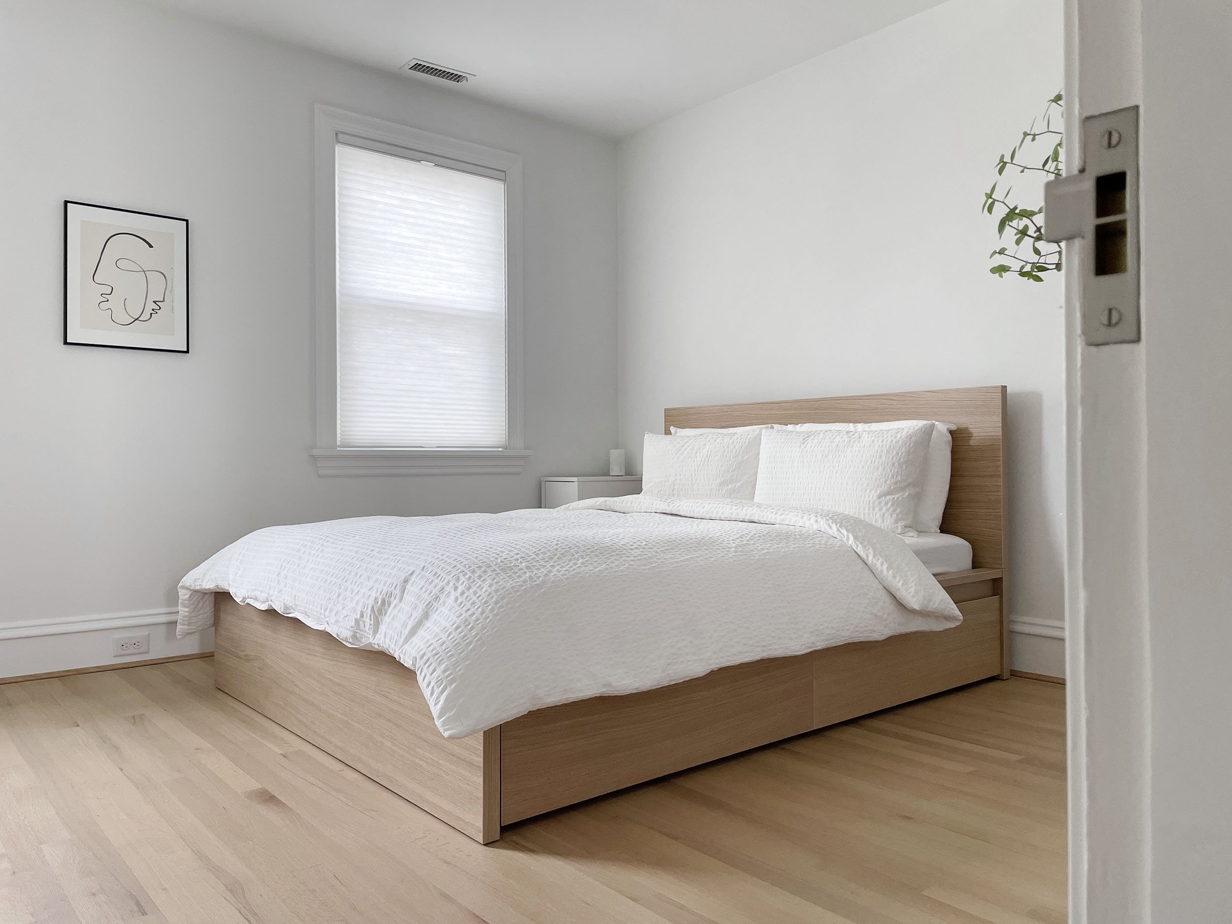 Minimalist storage bed frame