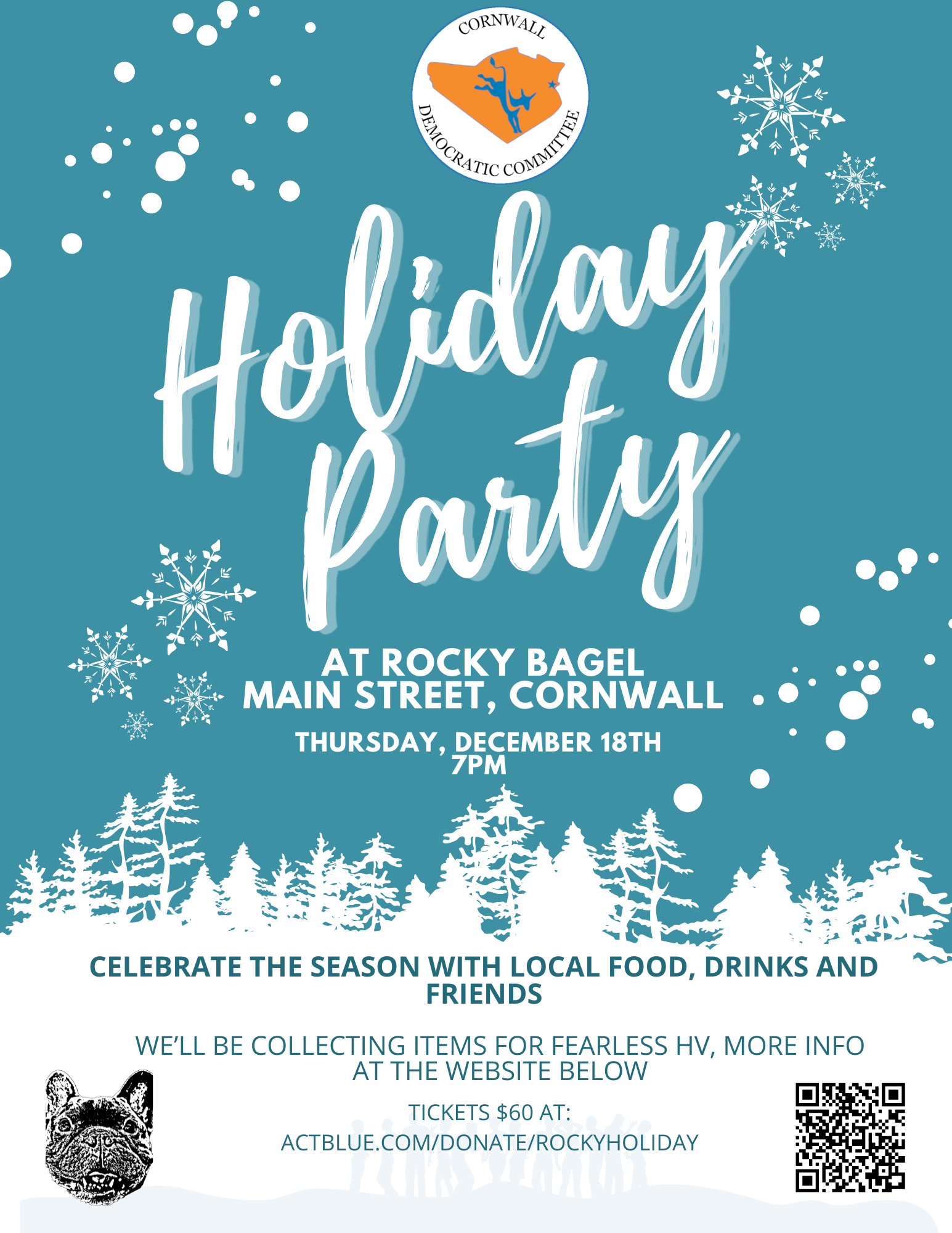 Cornwall Democrats Holiday Party (&amp; monthly meeting)
