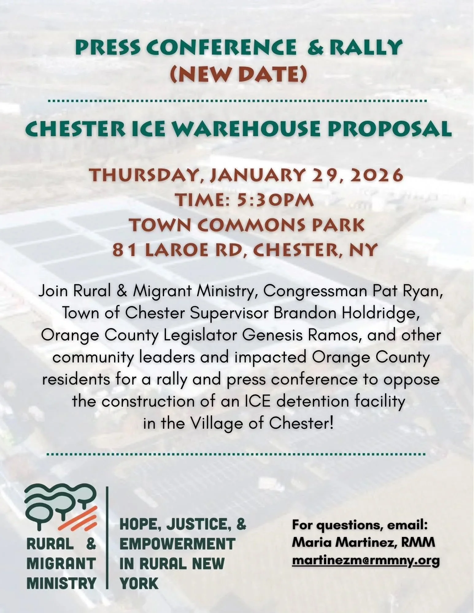Press Conference &amp; Rally: Chester ICE Warehouse