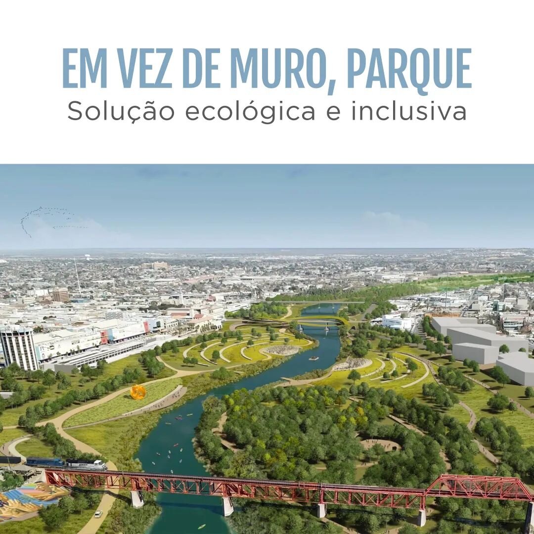 Mais do que derrubar muros, essa a&ccedil;&atilde;o foi al&eacute;m. A fronteira entre as cidades de Laredo, no Texas (EUA), e Nuevo Laredo, em Tamaulipas (M&eacute;xico), vai virar um parque Binacional que, al&eacute;m de gerar amizade, recrea&ccedi