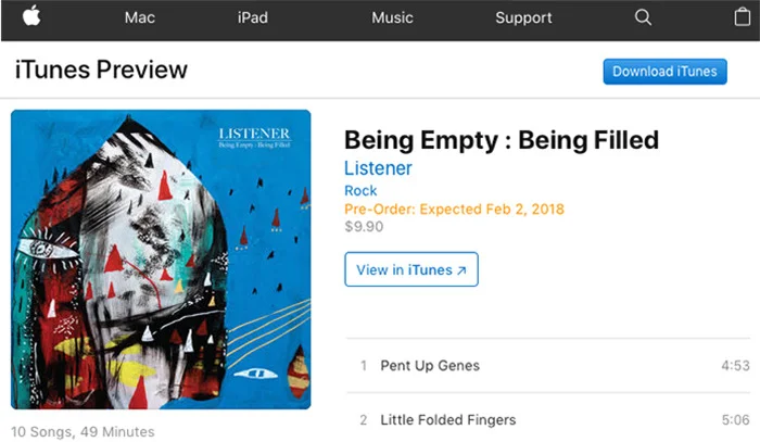Purchase our album on iTunes !