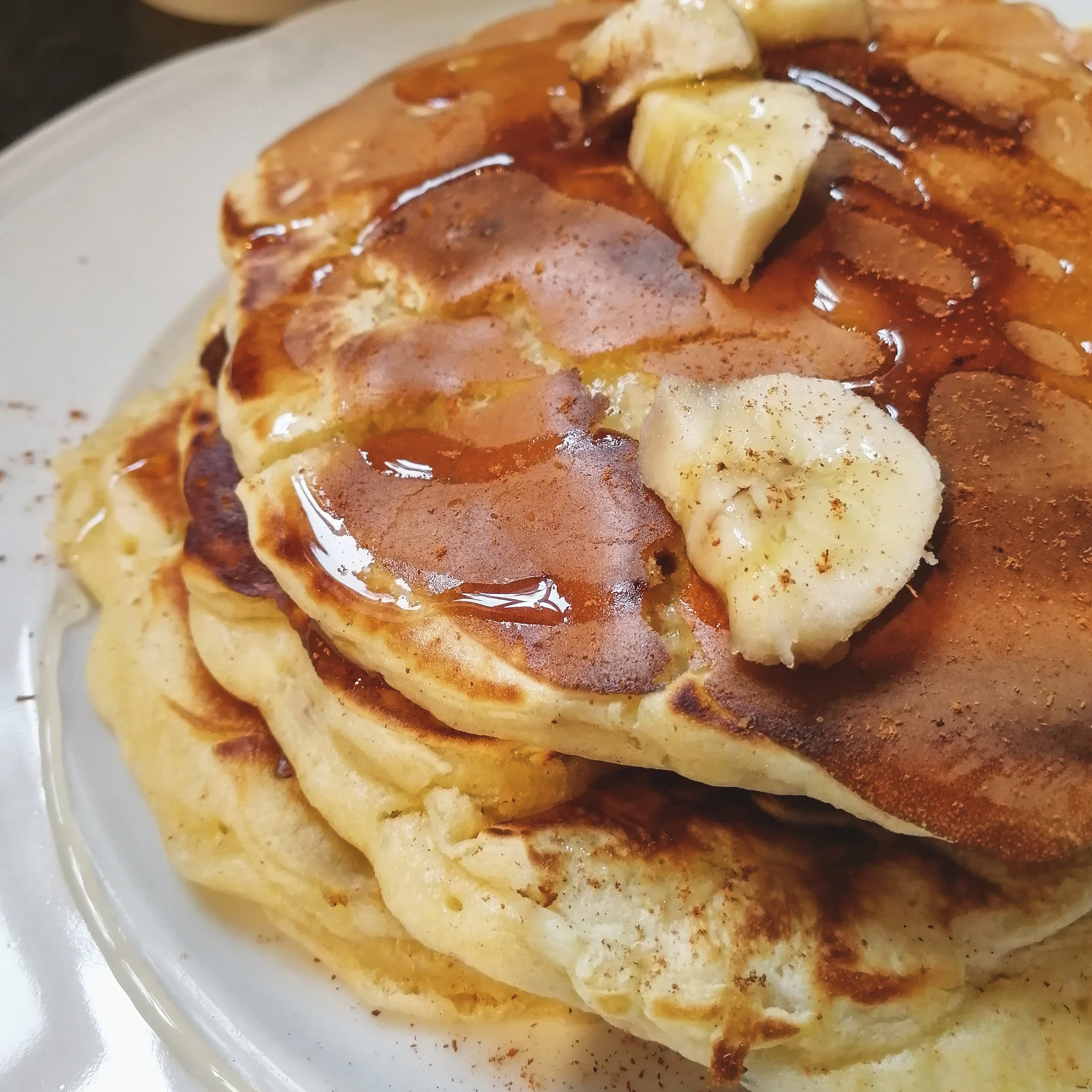 Easy Banana Stack Pancakes