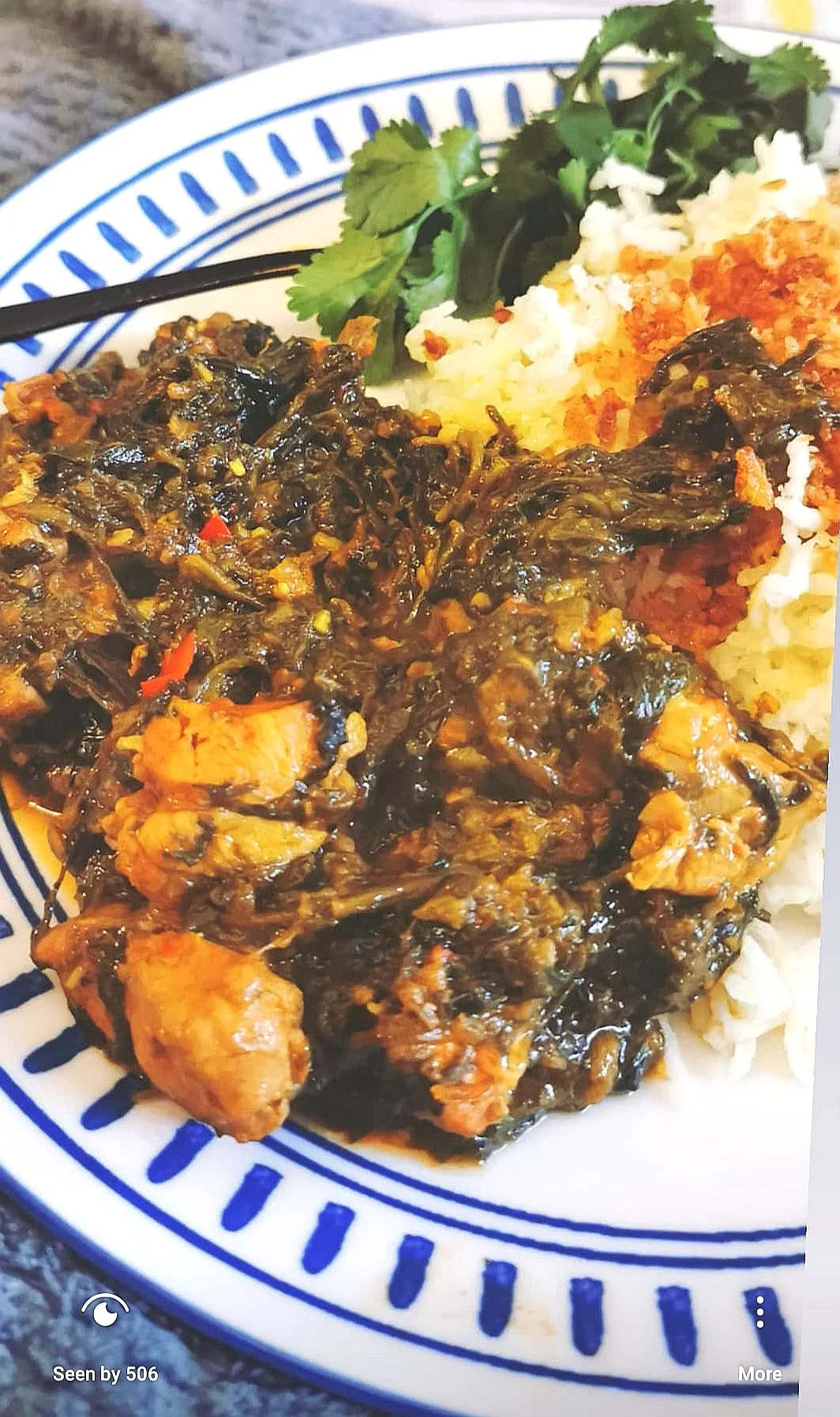 National CURRY week with Mama Z- CHICKEN saag
