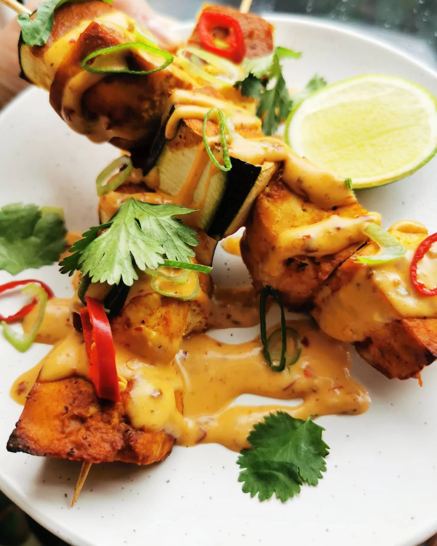 Banana Ketchup recipe- Courgette and Tofu Skewers (VE)