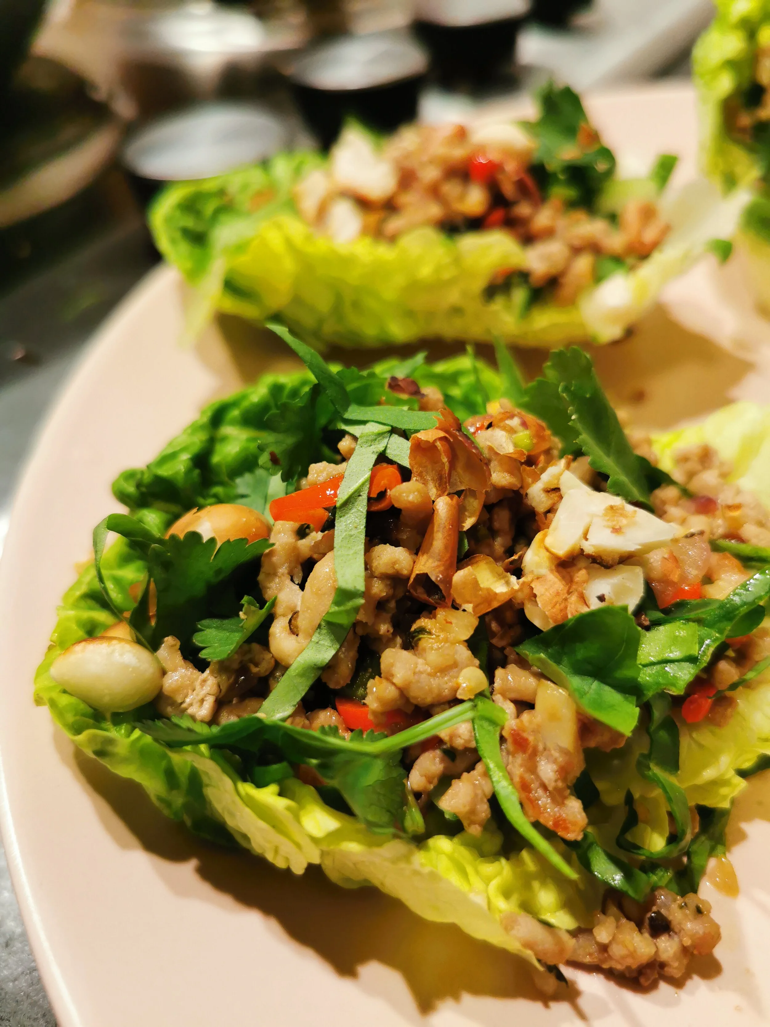 Pork Laab Lettuce cups