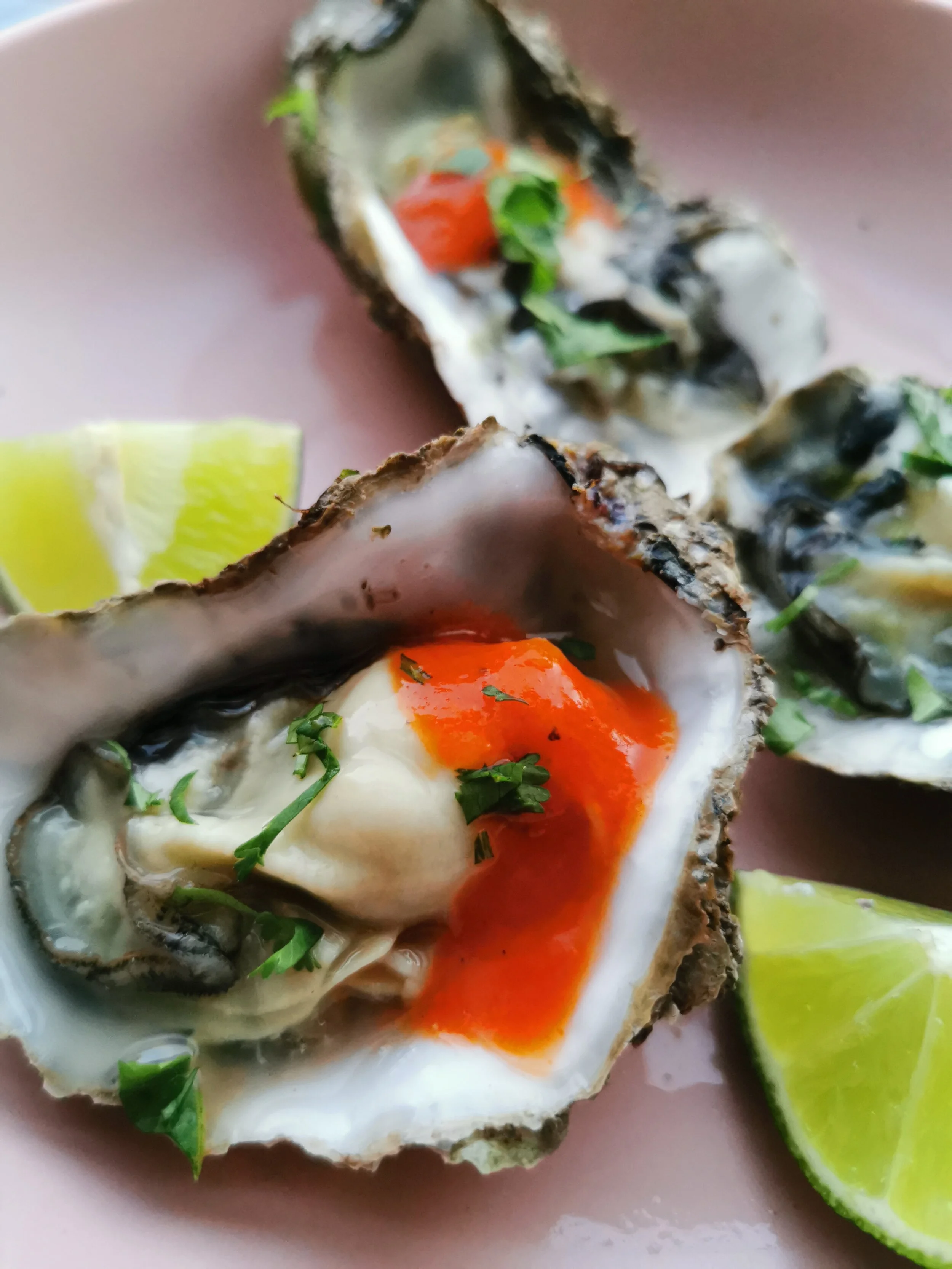 Hot Zos and Lime  with fresh Oysters
