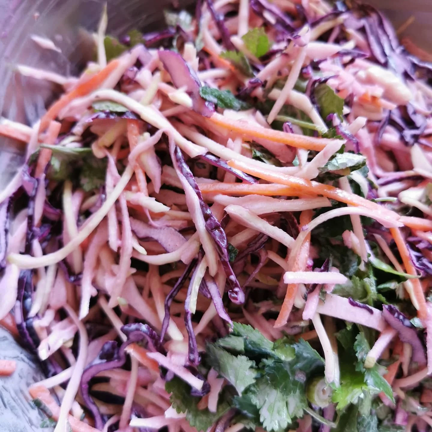 Easy zesty non mayo vegan slaw