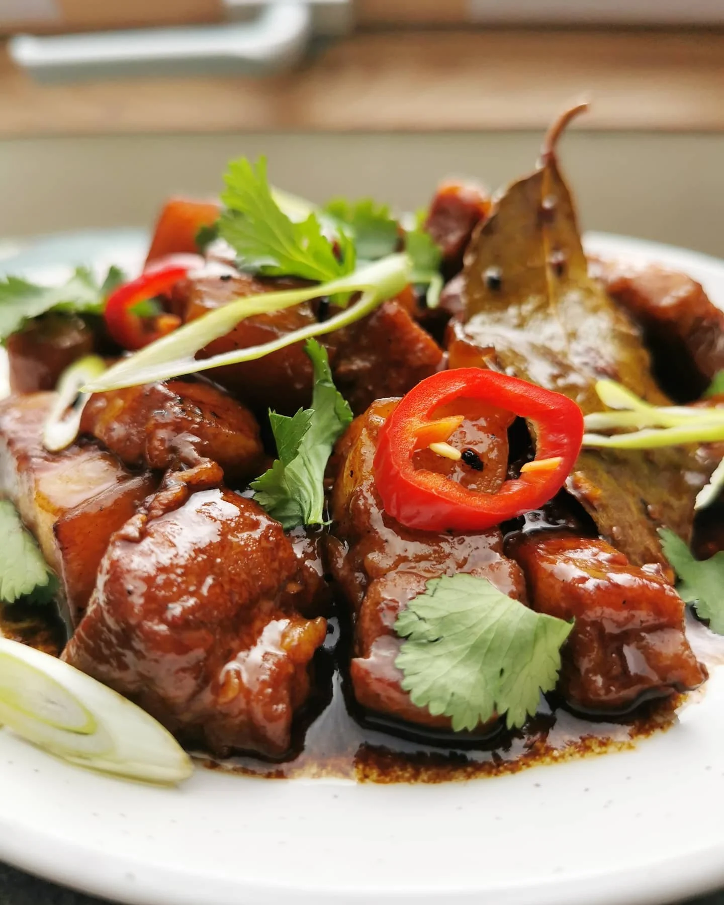 Sticky Filipino pork belly Adobo