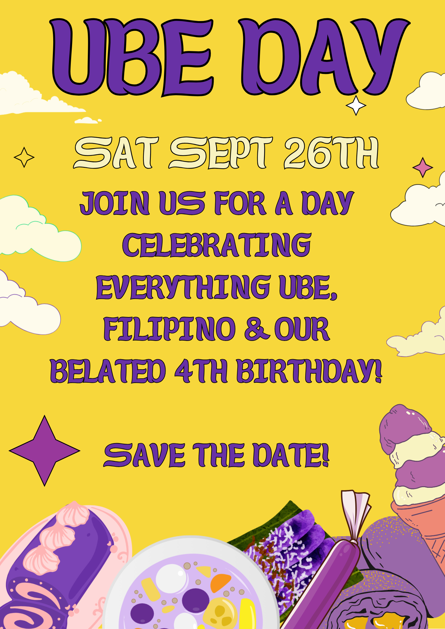 Ube day &amp; our 4th Bday celebrations
