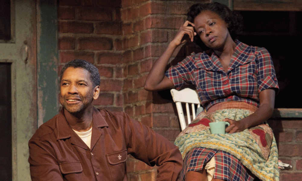 rose pictured with her husband, troy, in fences