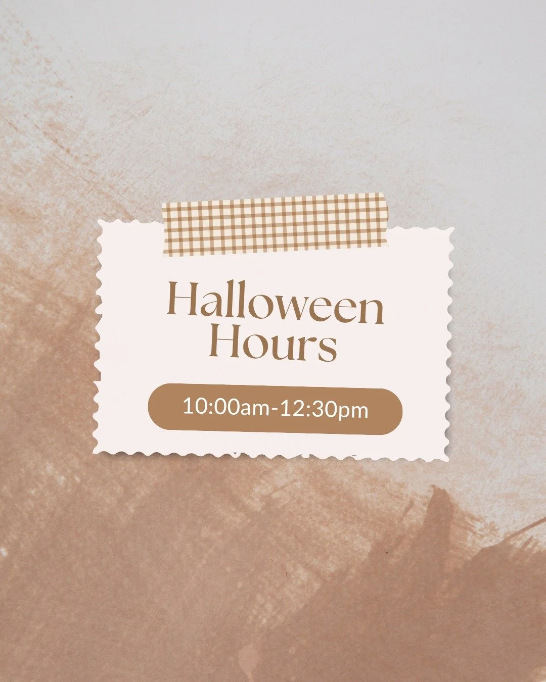 - HALLOWEEN HOURS - We are closing early on Friday at 12:30pm to take our families Trick-or-Treating. Come by early if you need flowers for your festivities!